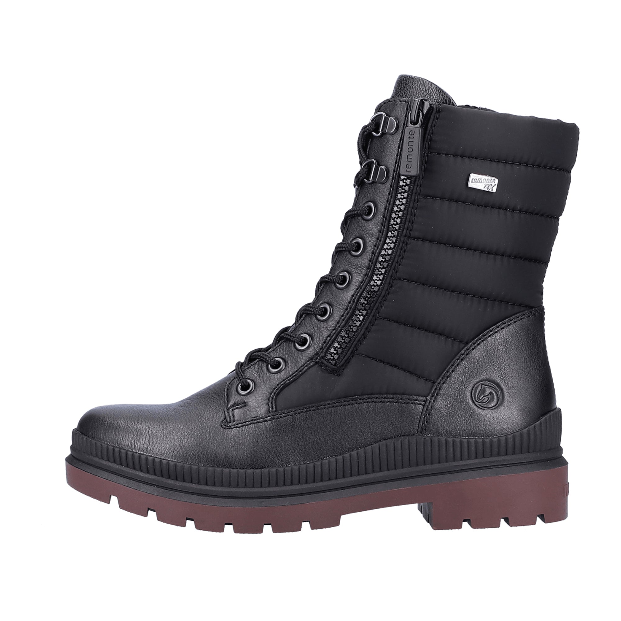 Remonte Women's Black Ankle Boots with Warm Lining and Easy Zip Closure