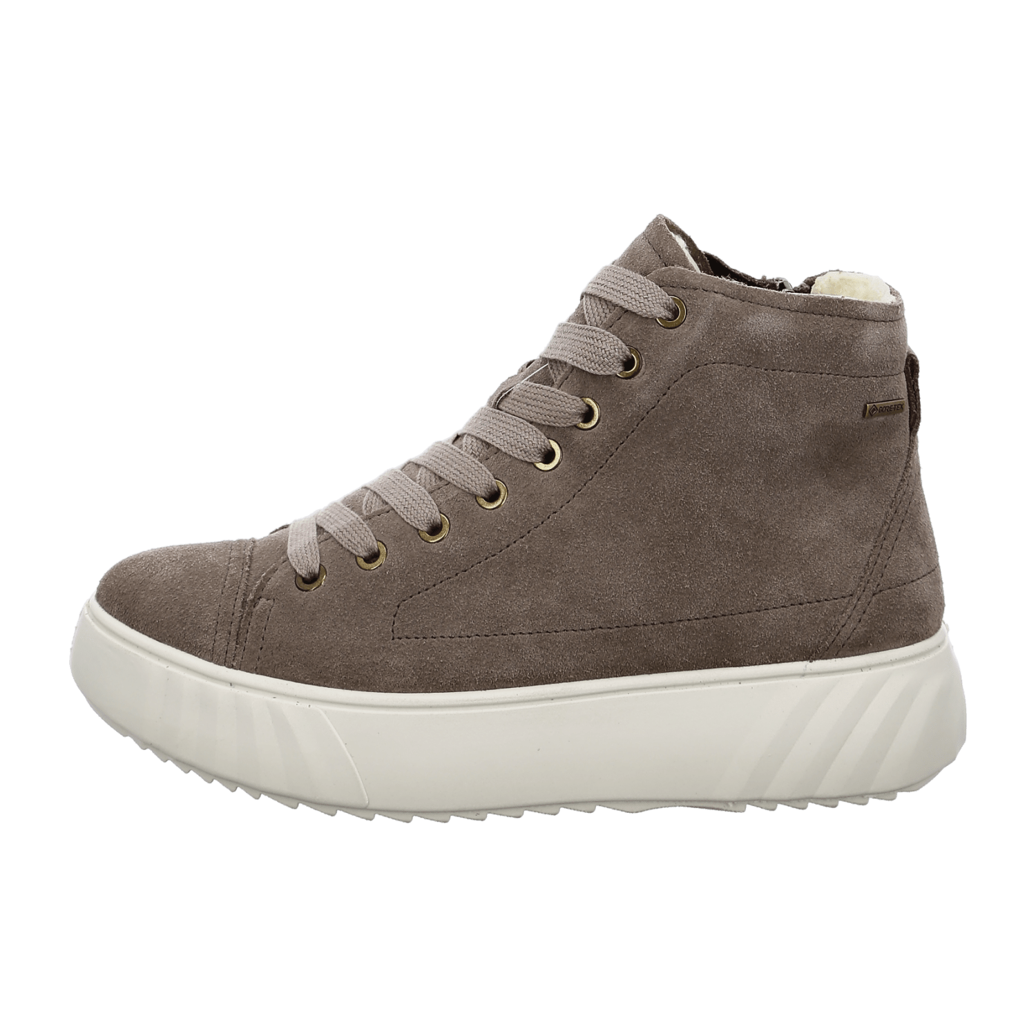 ARA Monaco-St Women's Ankle Boot in Brown Suede with Zipper Classic Round Toe