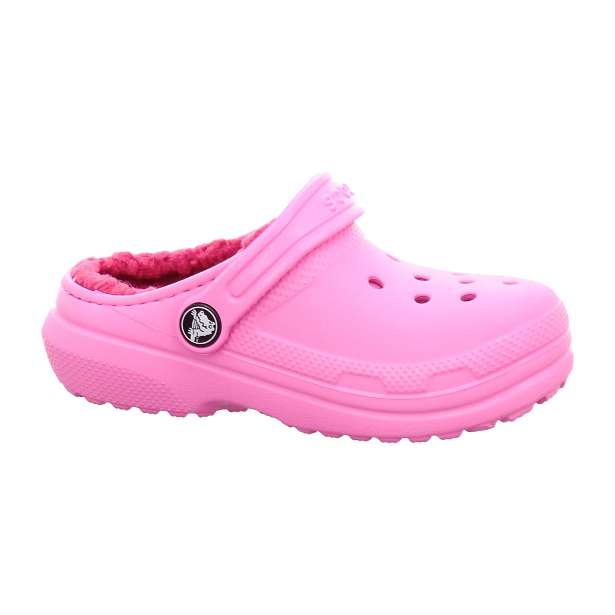 CROCS Classic Lined Clog K for Kids, Vibrant Pink - Comfortable and Durable