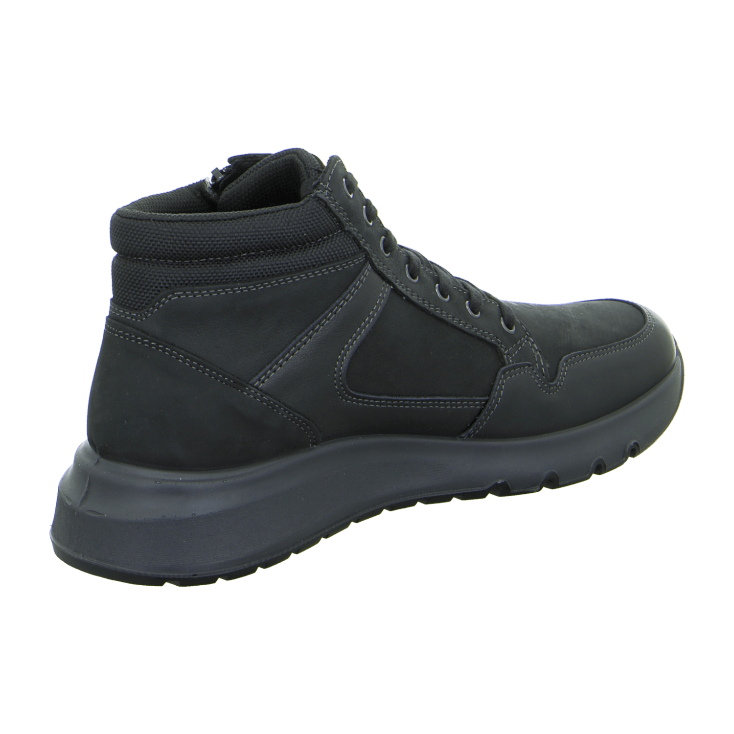 ARA Arizona Derby Boots for Men in Black Smooth Leather with Lace-Up Closure