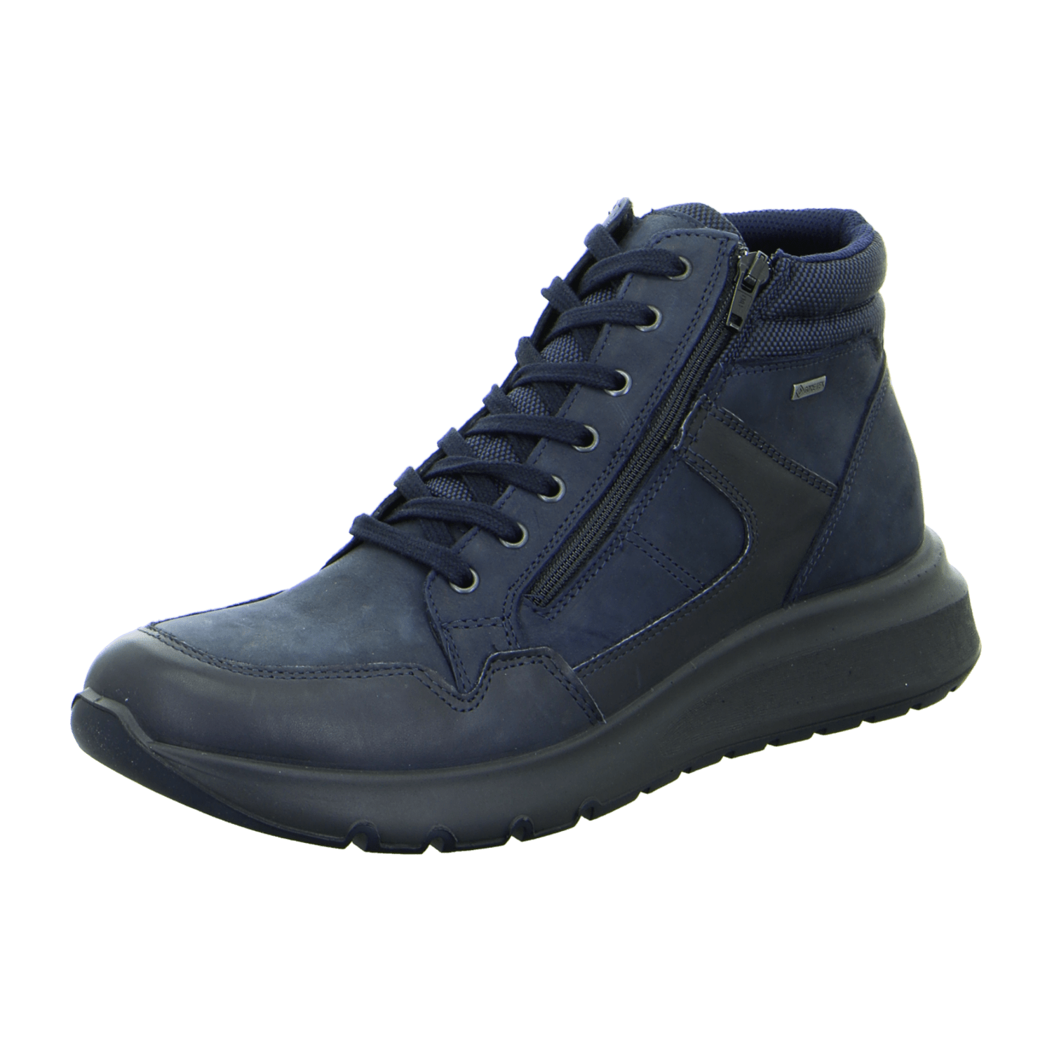 ARA Men's Arizona Derby Boot Ankle Boots Smooth Leather Lace-Up Boots Blue