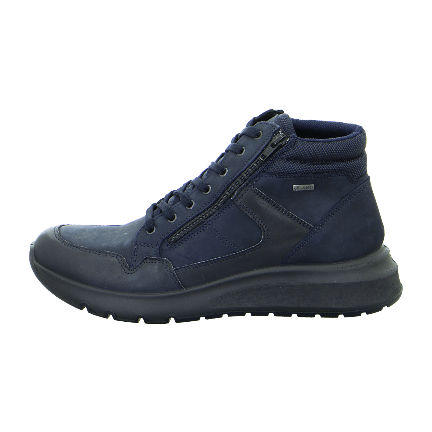 ARA Men's Arizona Derby Boot Ankle Boots Smooth Leather Lace-Up Boots Blue