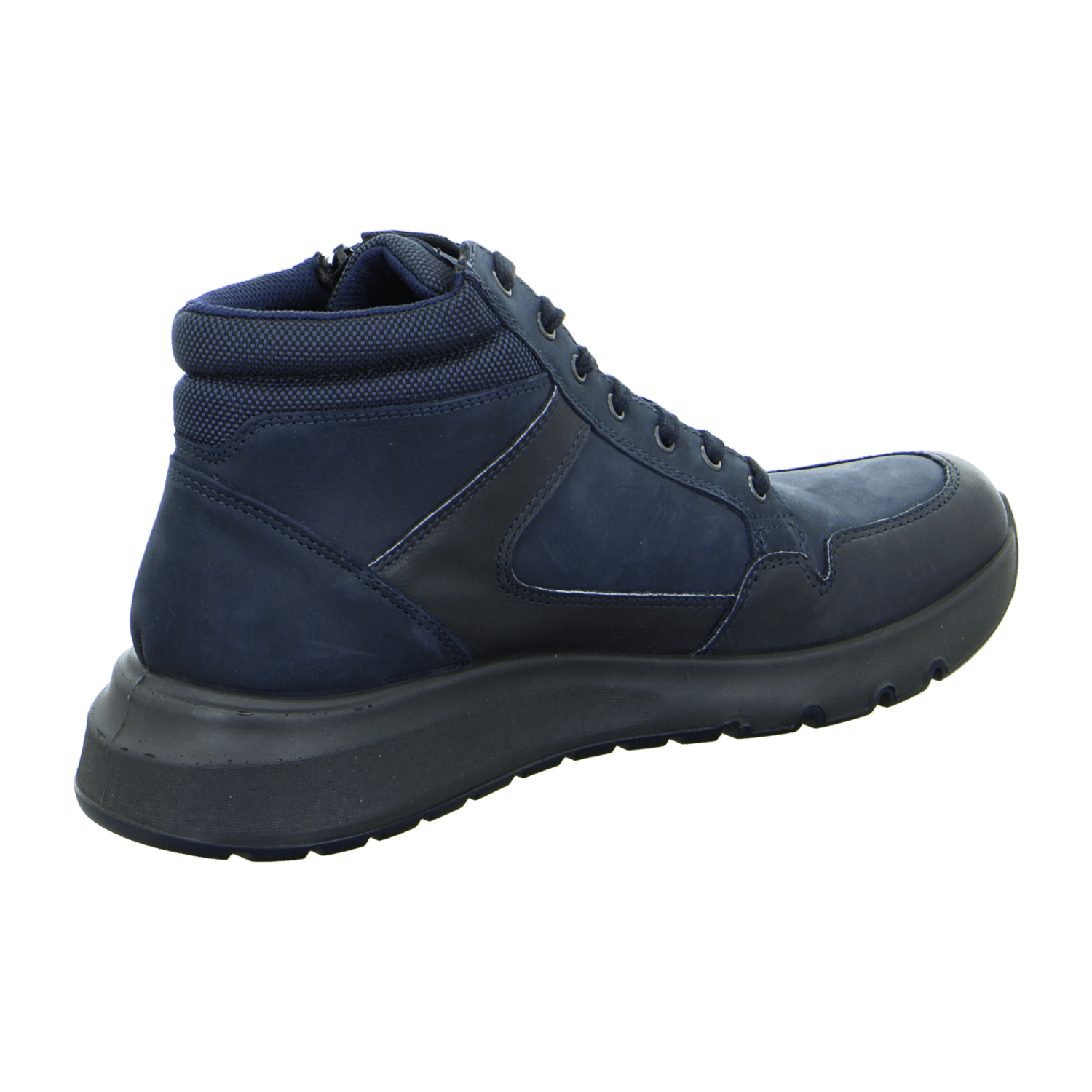 ARA Men's Arizona Derby Boot Ankle Boots Smooth Leather Lace-Up Boots Blue