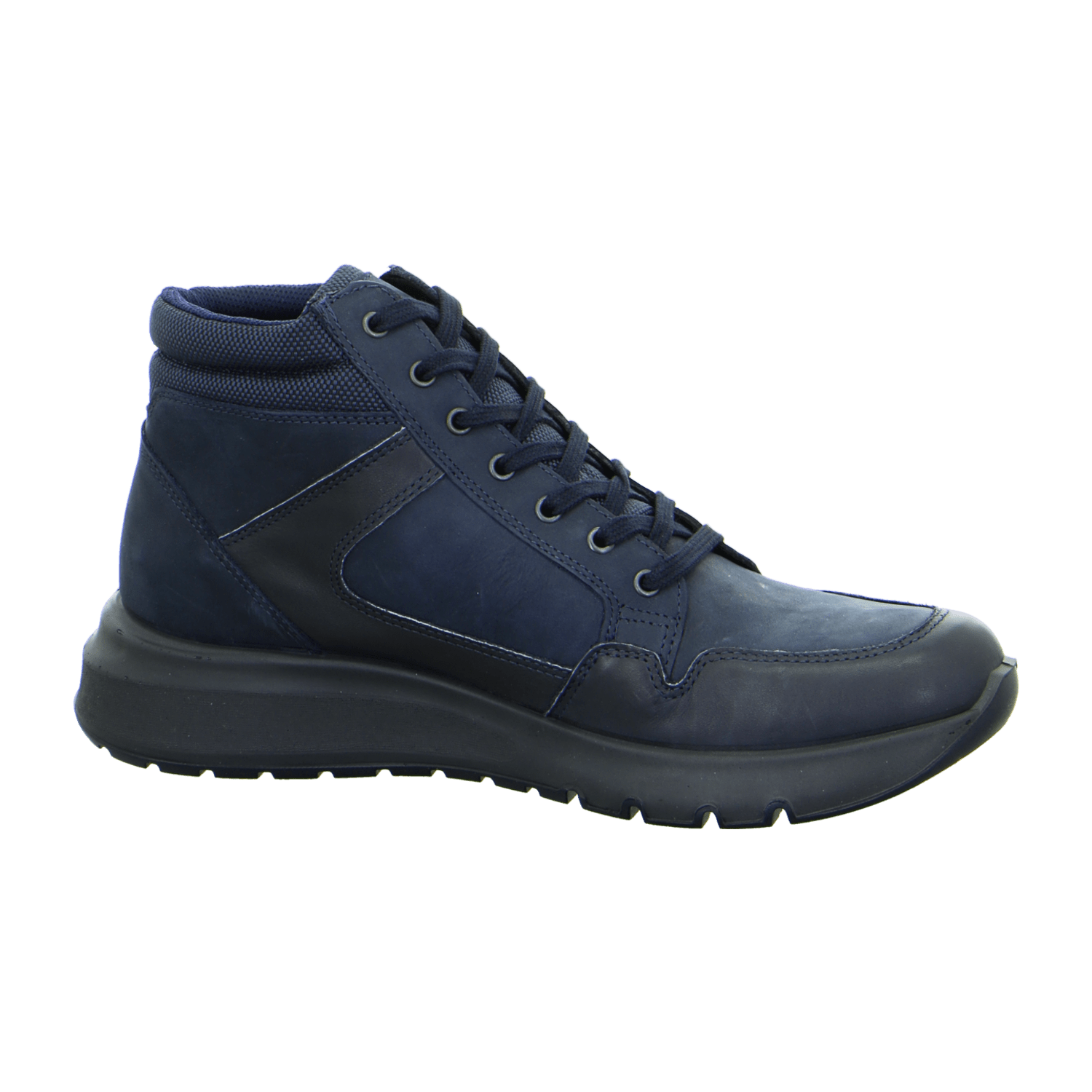 ARA Men's Arizona Derby Boot Ankle Boots Smooth Leather Lace-Up Boots Blue