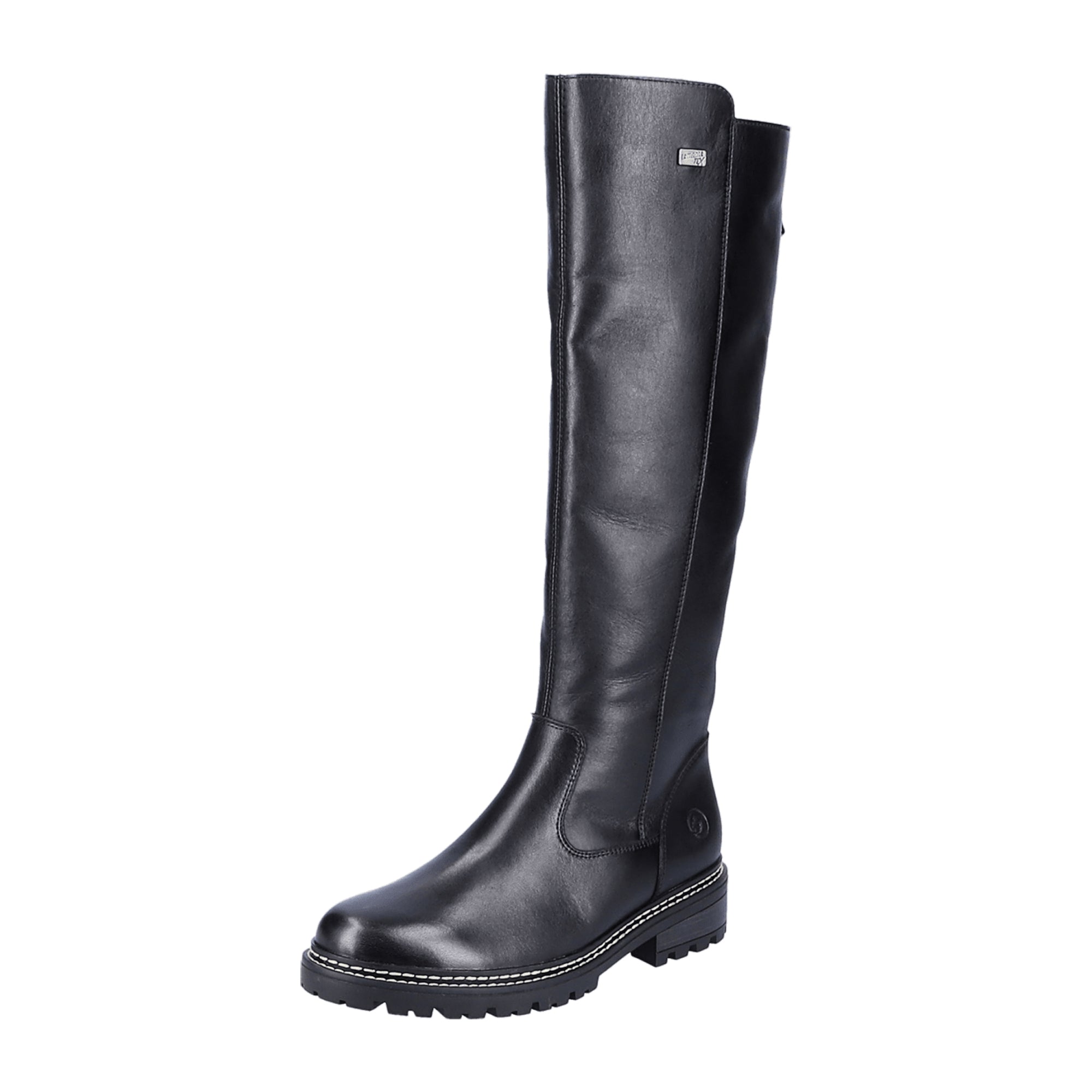 Remonte D0B72-01 Women's Black Leather Boots with Removable Insole and Zip