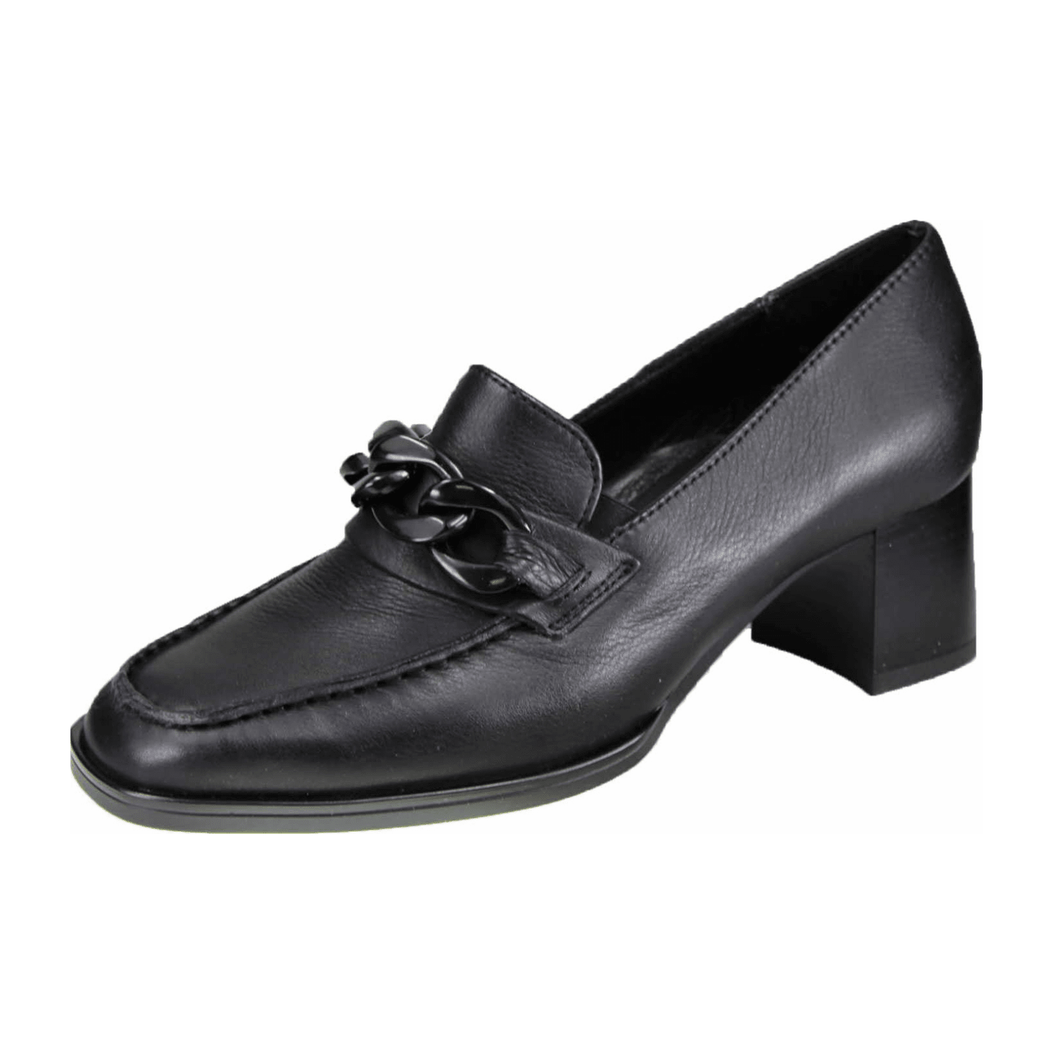 ARA BRIGHTON Women's Pumps in Black Smooth Leather with Round Toe and Leather Lining