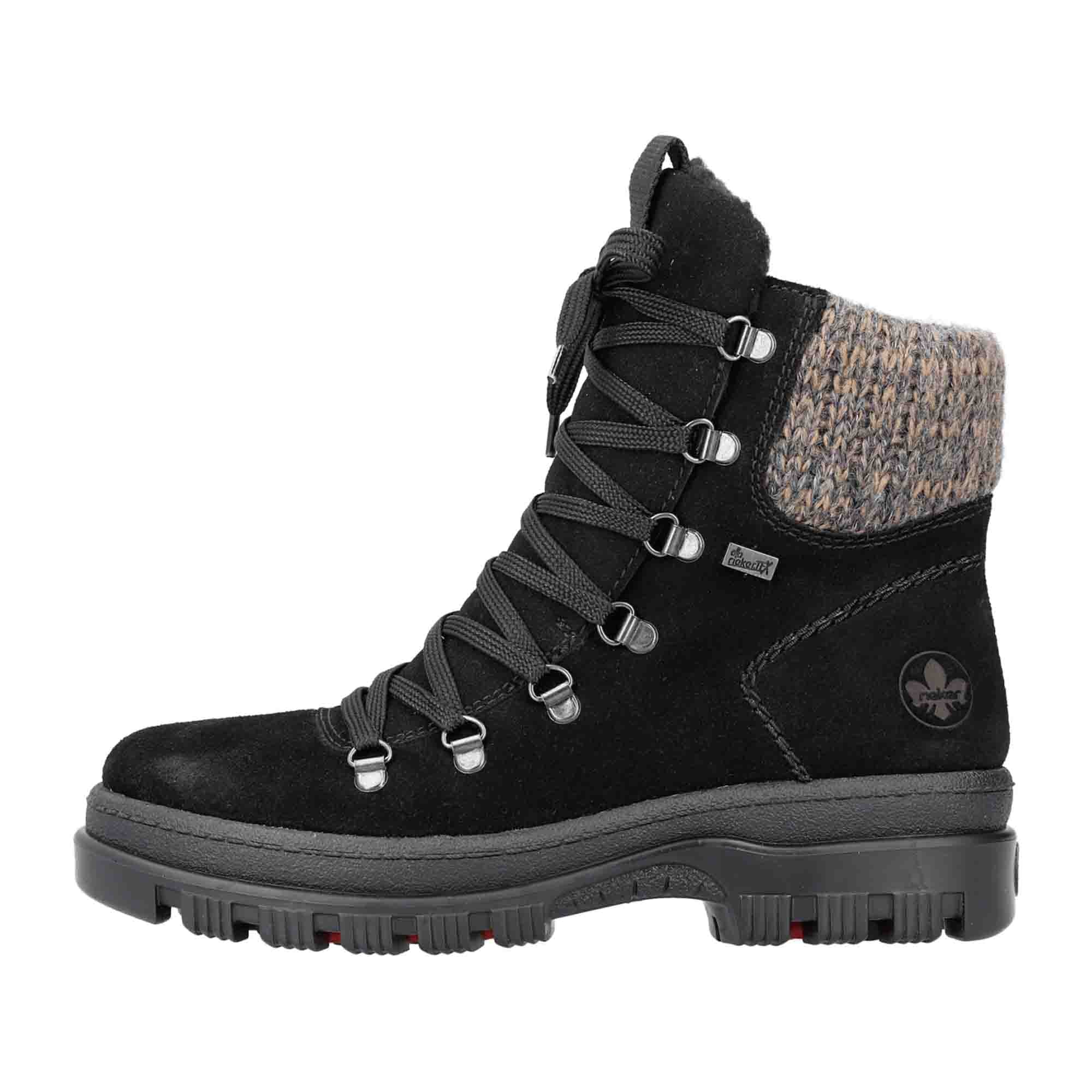 Rieker X8200 Black Women's Shoes for Fall Winter Narrow to Normal Width