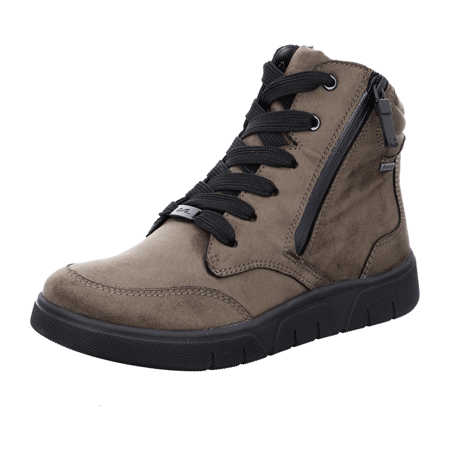 ARA ROM Women's Textile Sneakers with Lace-Up Closure in Brown featuring a Round Toe and Synthetic Lining