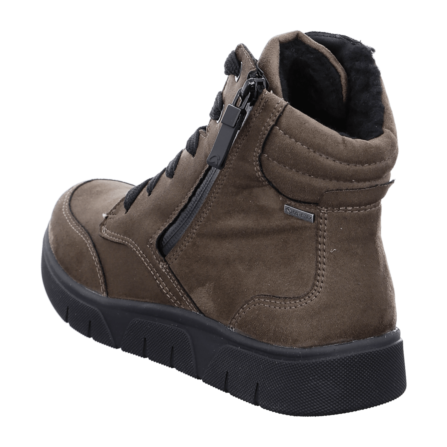 ARA ROM Women's Textile Sneakers with Lace-Up Closure in Brown featuring a Round Toe and Synthetic Lining