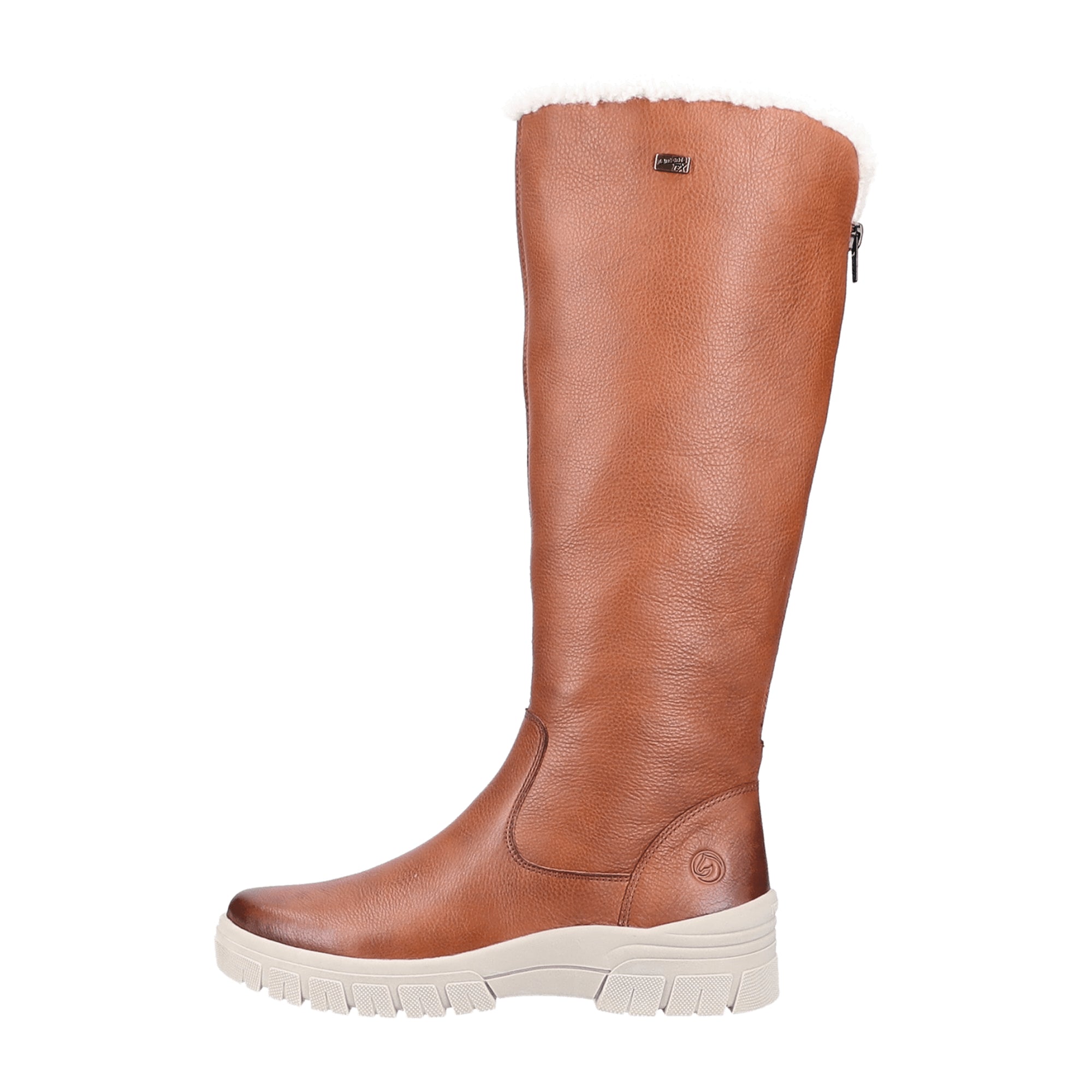 Remonte Women's Brown Boots with Removable Insole and Zip Closure