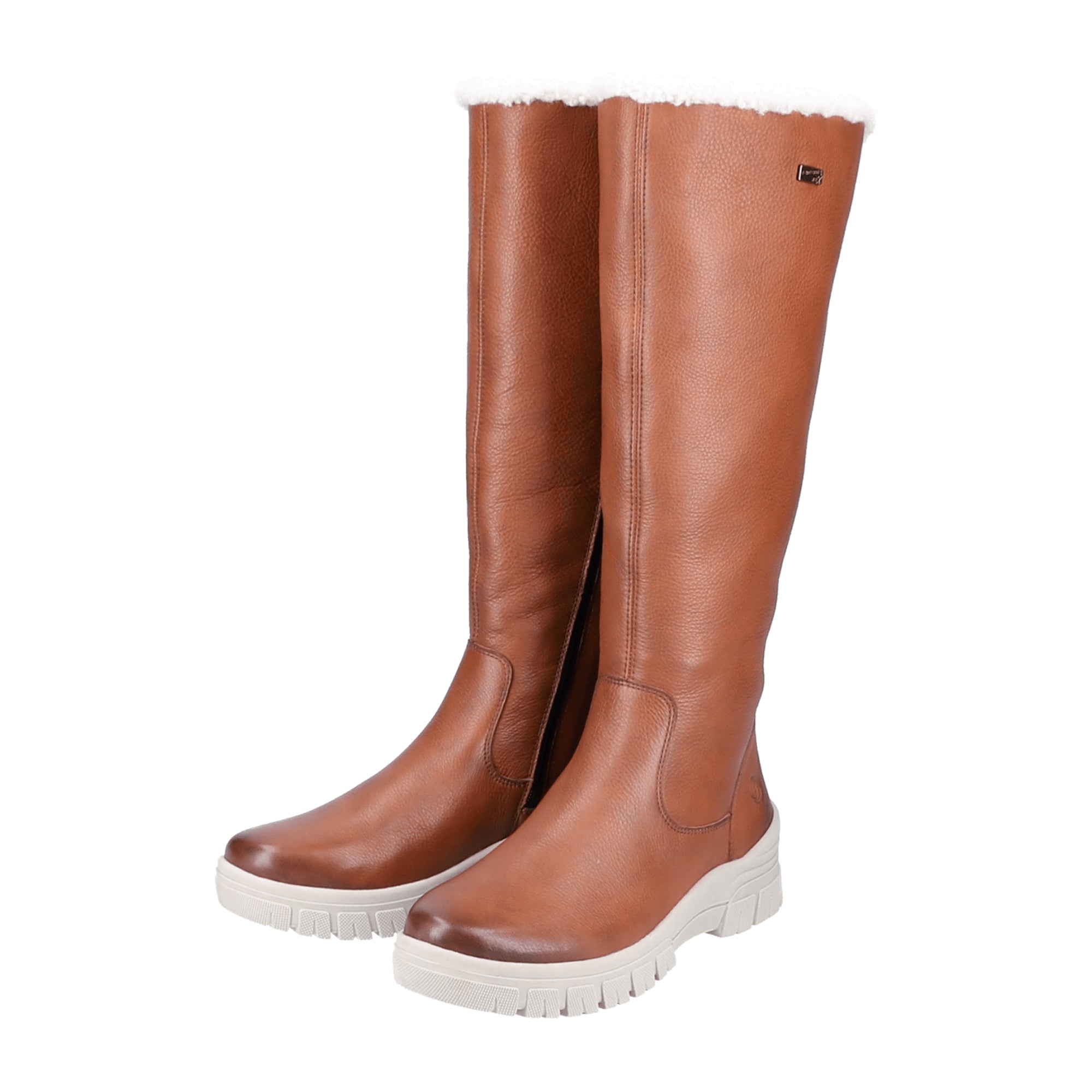 Remonte Women's Brown Boots with Removable Insole and Zip Closure