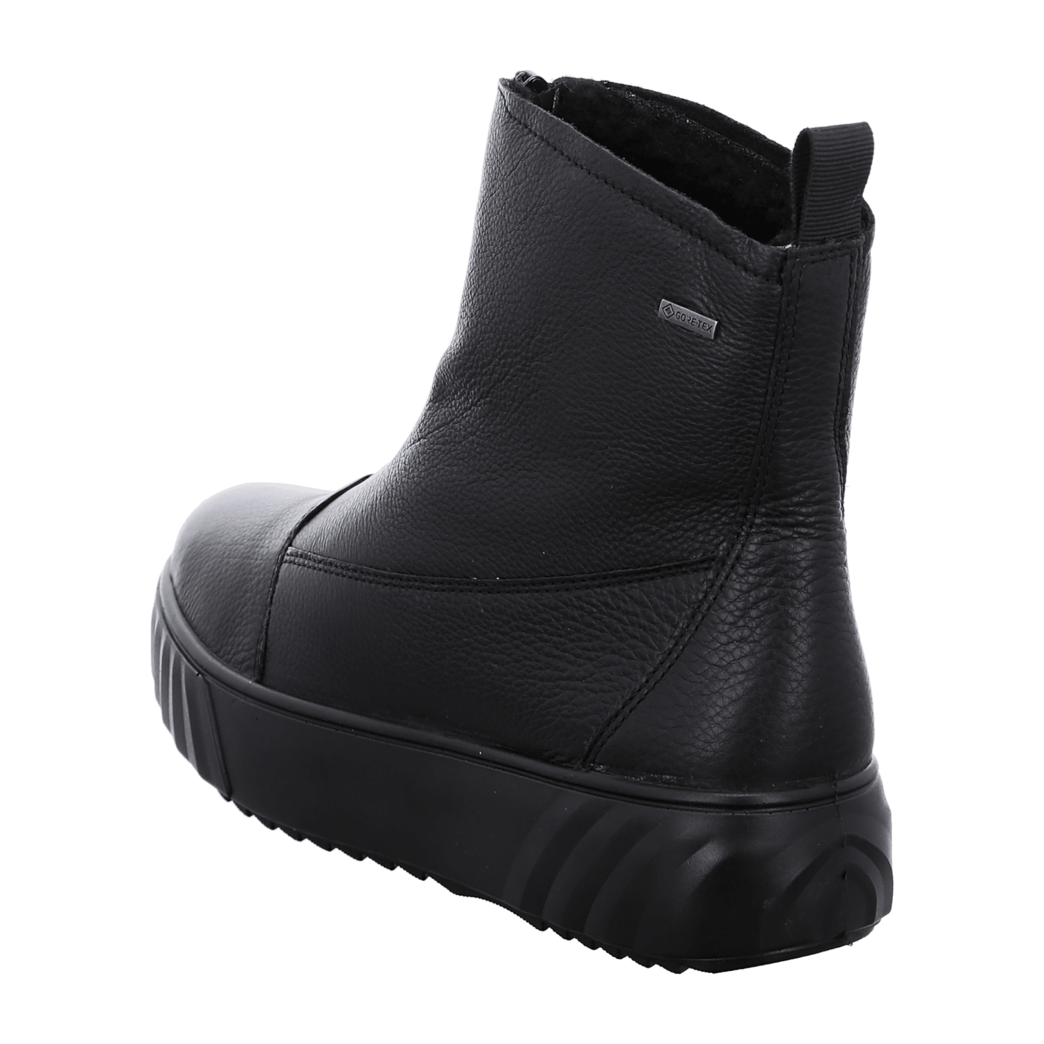 ARA Monaco Women's Leather Ankle Boots with Zipper, Black Classic
