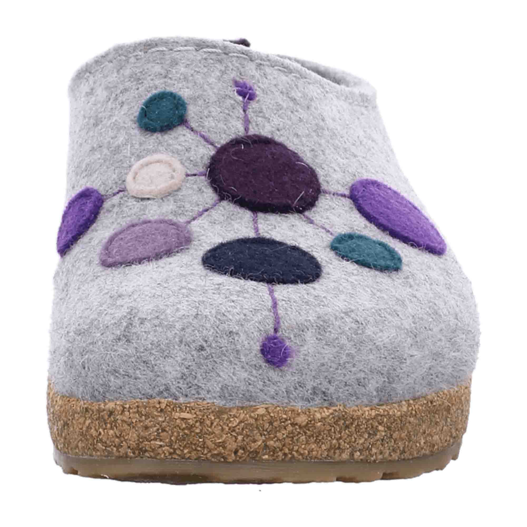 Haflinger Grizzly Faible Wool Slippers for Women | Stone Grey Melange | Comfort & Style