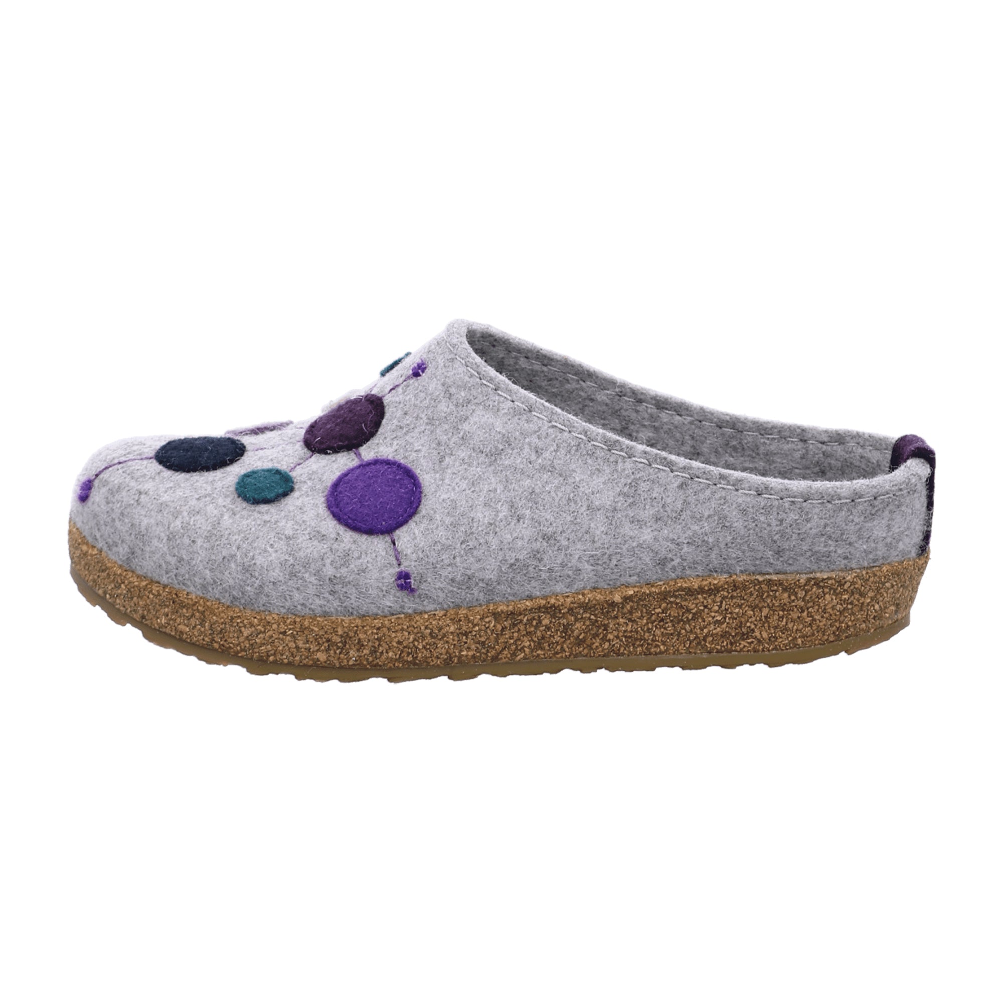 Haflinger Grizzly Faible Wool Slippers for Women | Stone Grey Melange | Comfort & Style