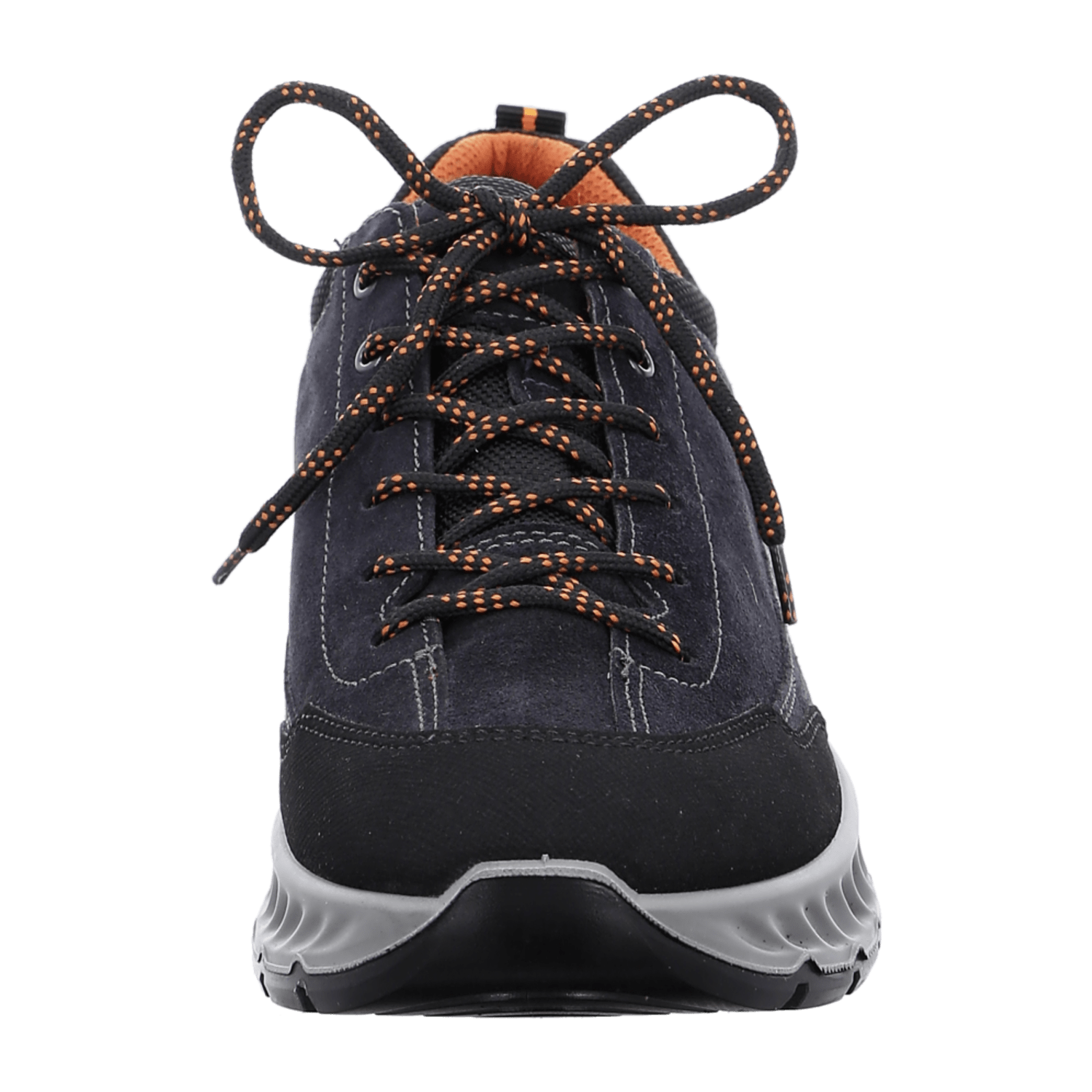 ARA PAOLO Men's Nubuck Leather Lace-Up Sneakers in Black
