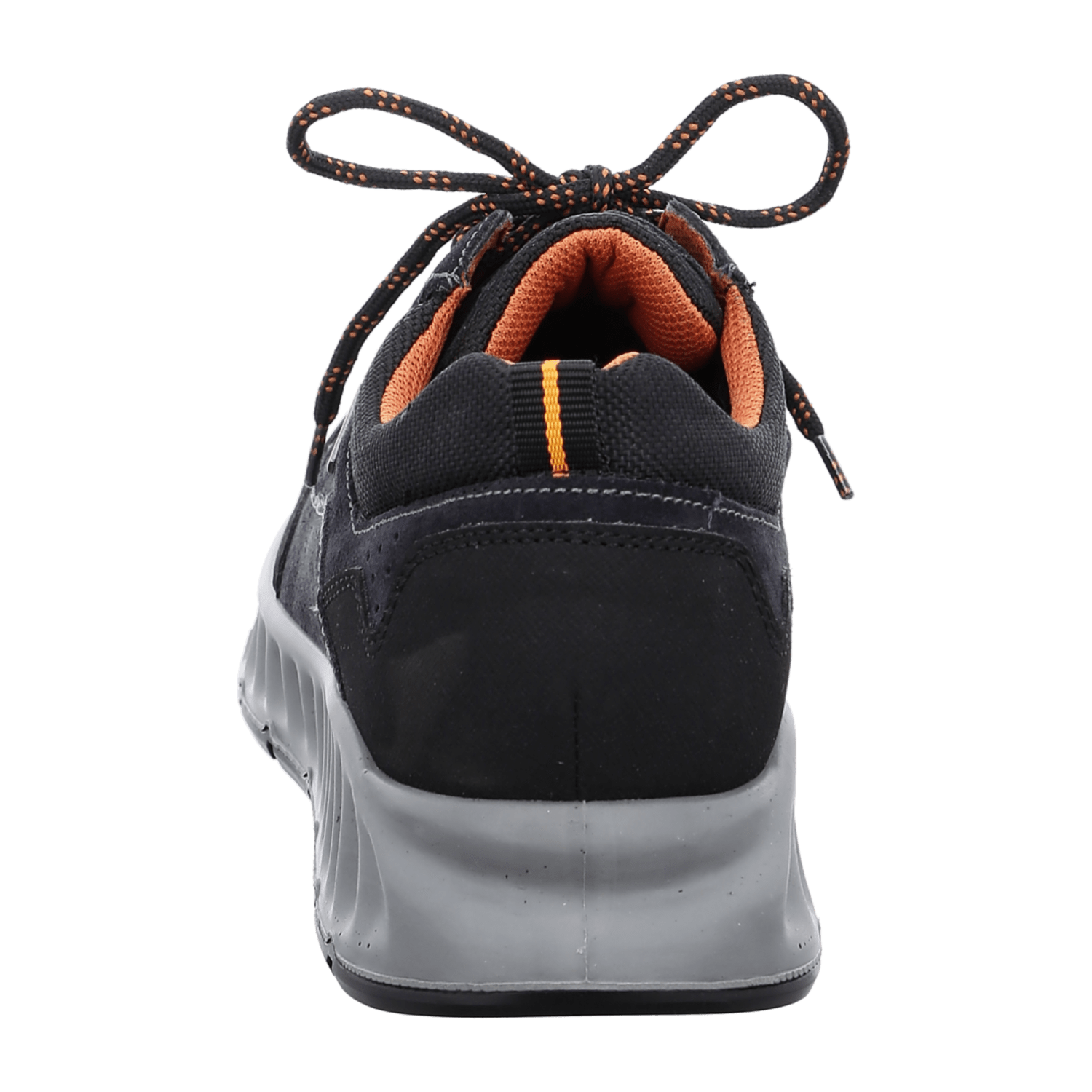 ARA PAOLO Men's Nubuck Leather Lace-Up Sneakers in Black