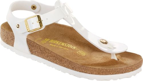 Birkenstock thong sandal Kairo Studs BF white patent - Bartel-Shop