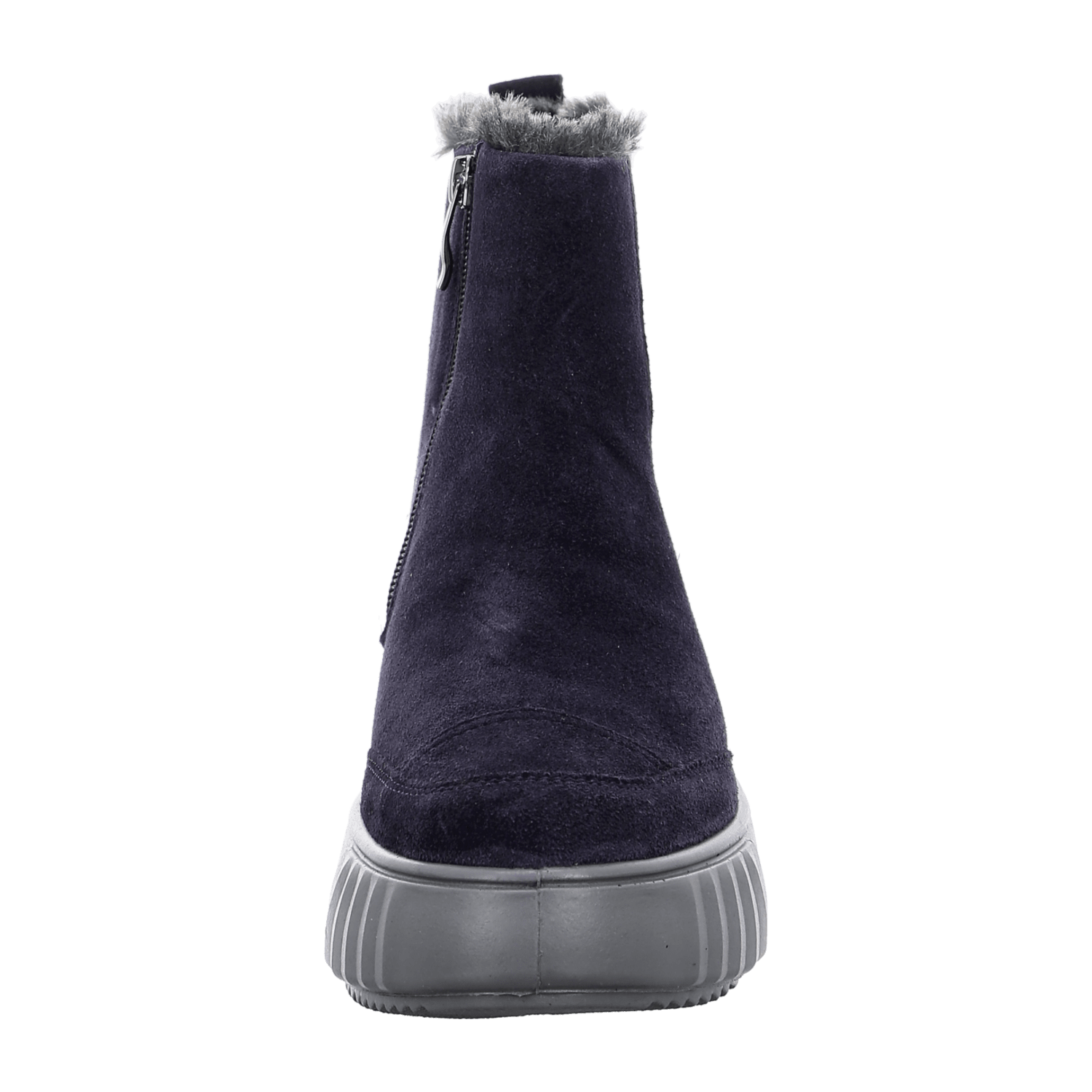 ARA ChelseaWF BlueVel H-Width Gore Chelsea Boots for Women in Blue with Leather Lining and Round Toe