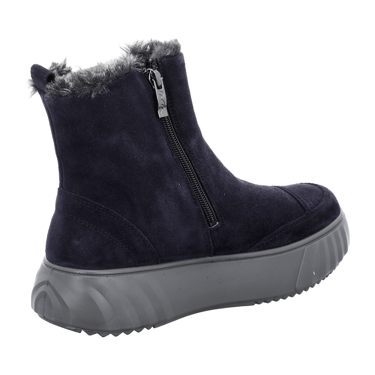 ARA ChelseaWF BlueVel H-Width Gore Chelsea Boots for Women in Blue with Leather Lining and Round Toe