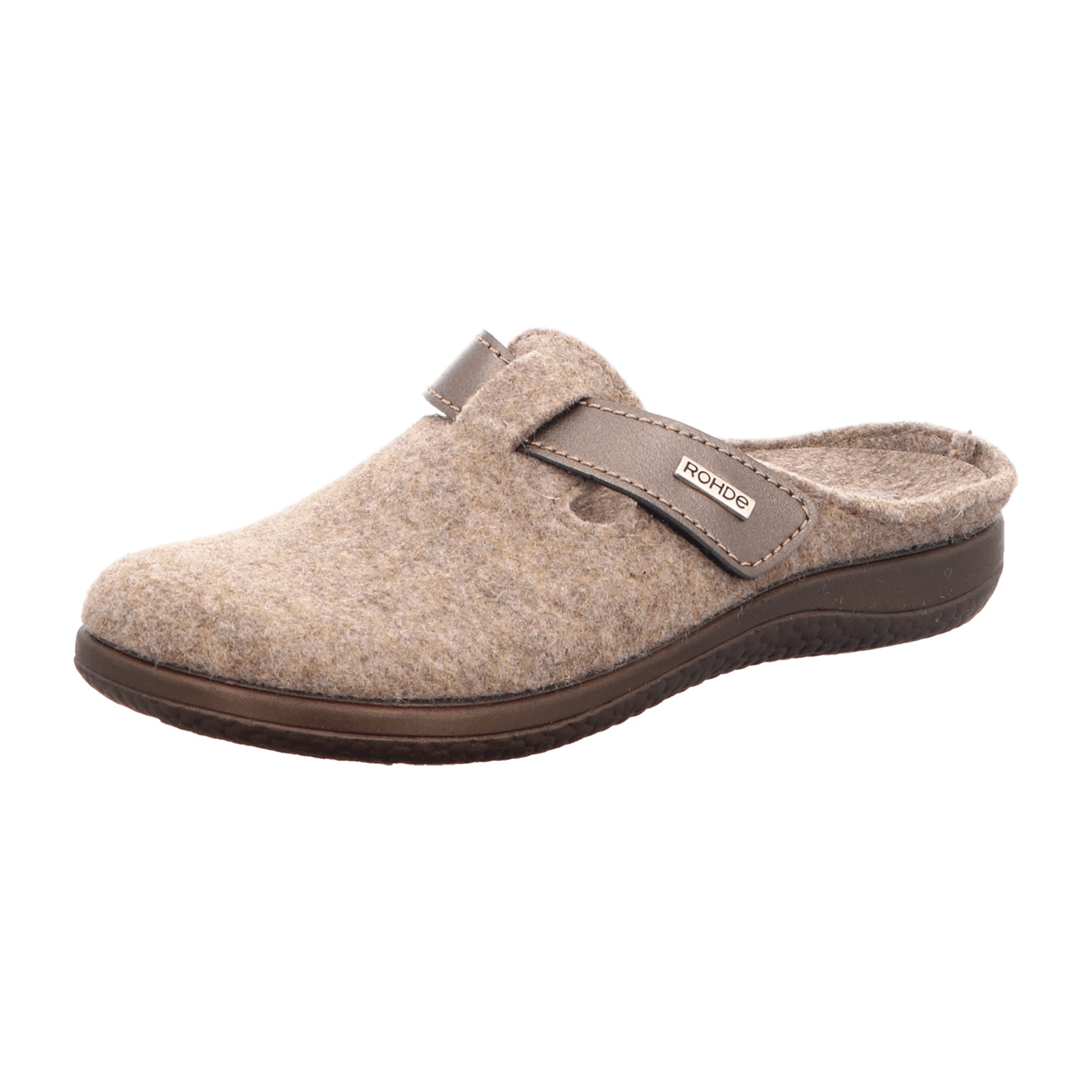 Rohde Beige Women's Shoes with Removable Insole and Velcro Closure