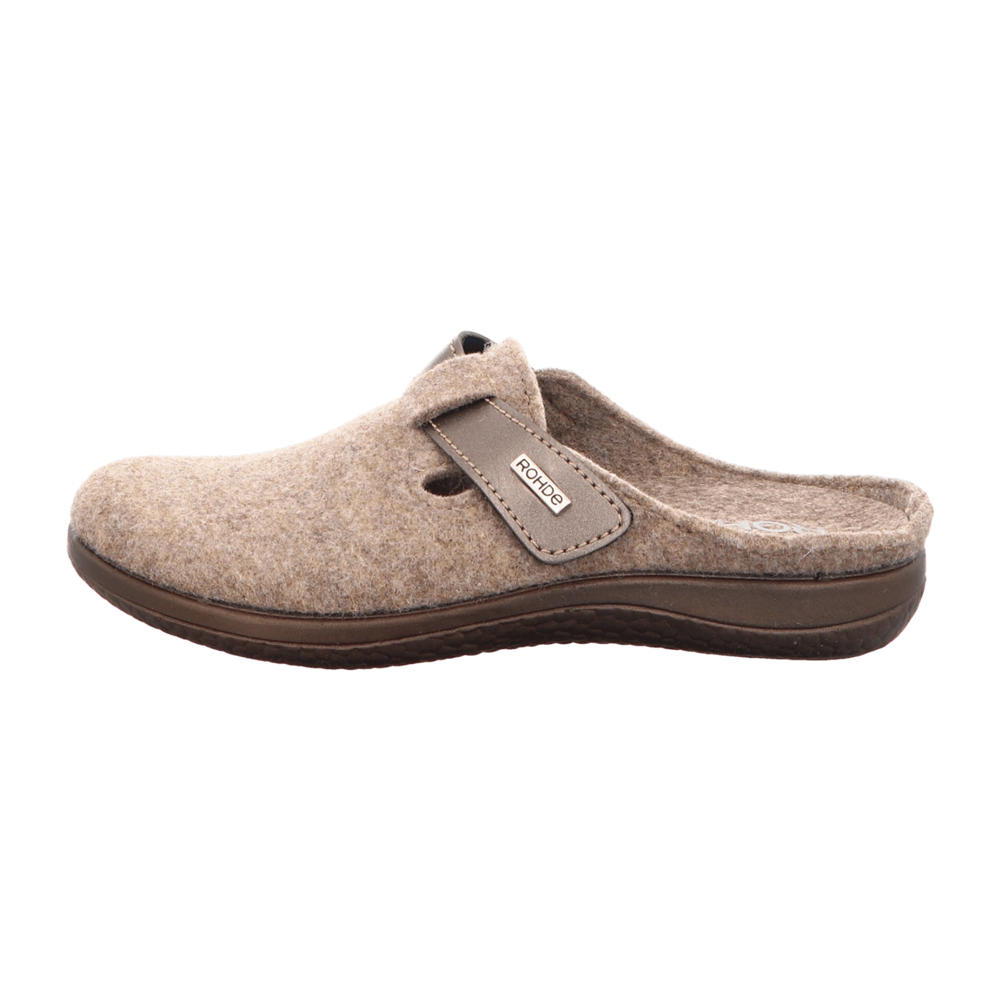 Rohde Beige Women's Shoes with Removable Insole and Velcro Closure