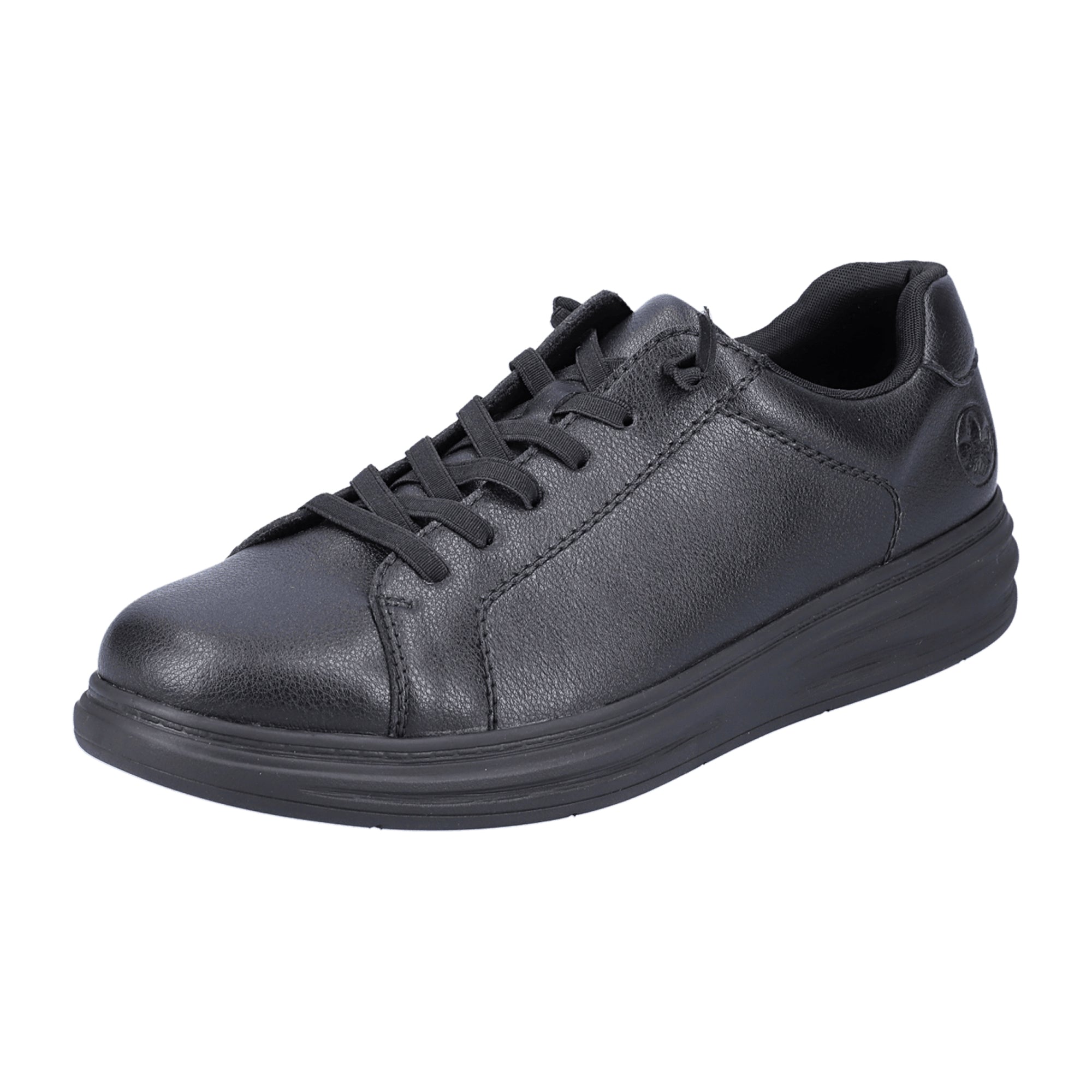 Rieker HWK Men's Black Casual Shoes with Removable Insole and Lace-Up Closure