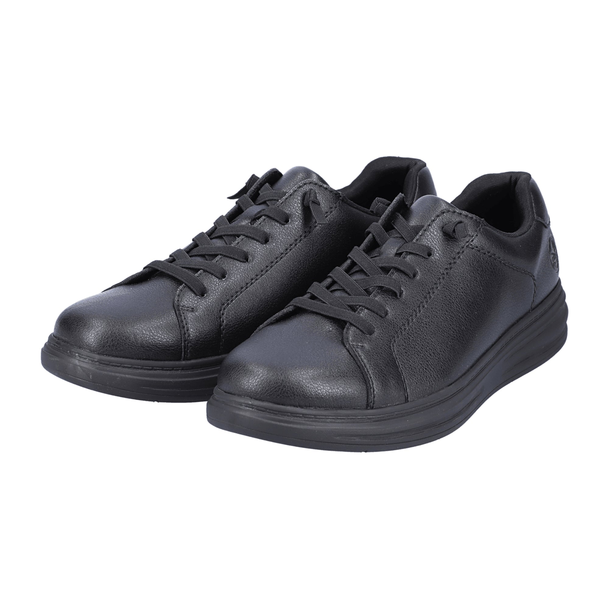 Rieker HWK Men's Black Casual Shoes with Removable Insole and Lace-Up Closure