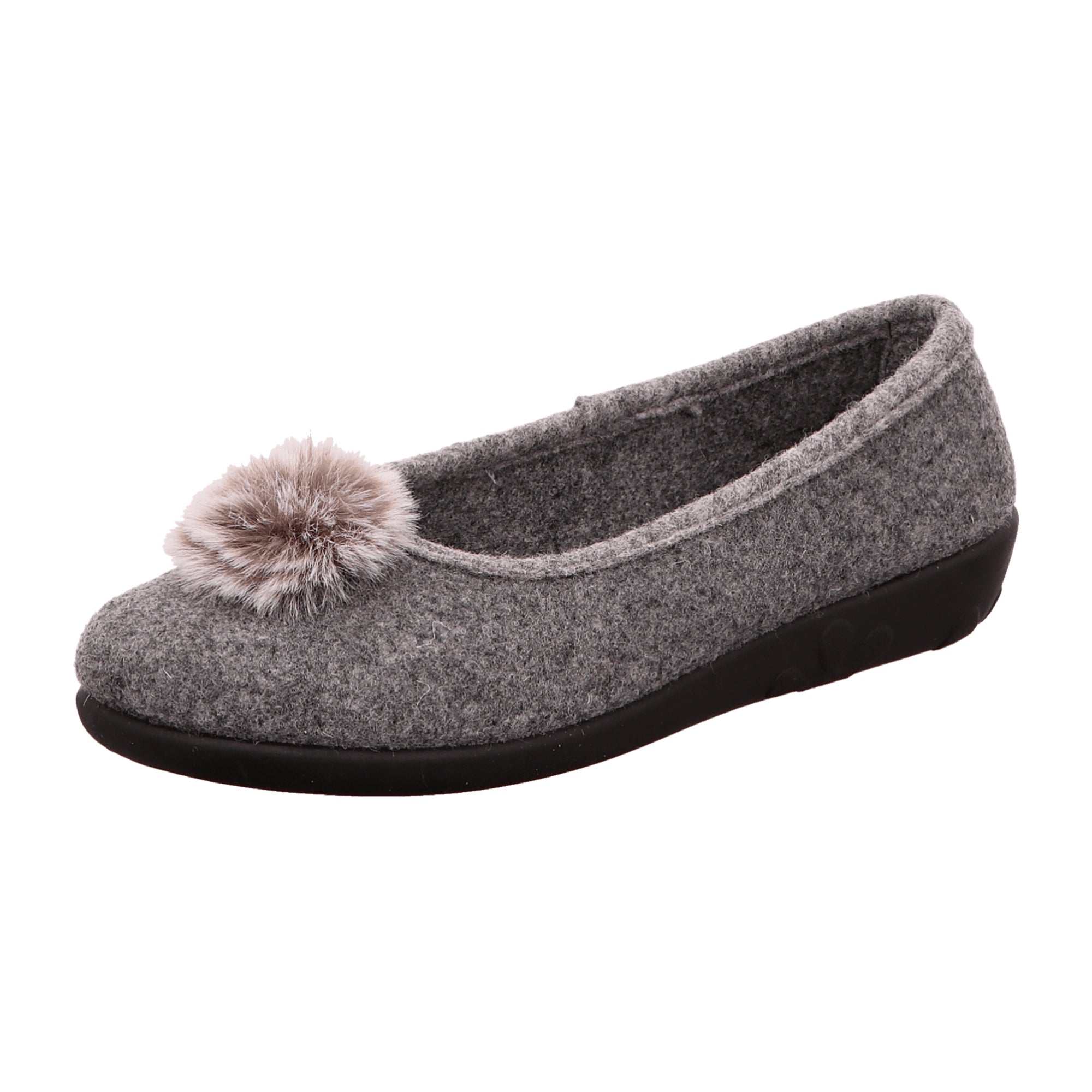 Rohde Ballerup Women's Grey Slip-On Shoes Warm Felt Lining Fall Winter