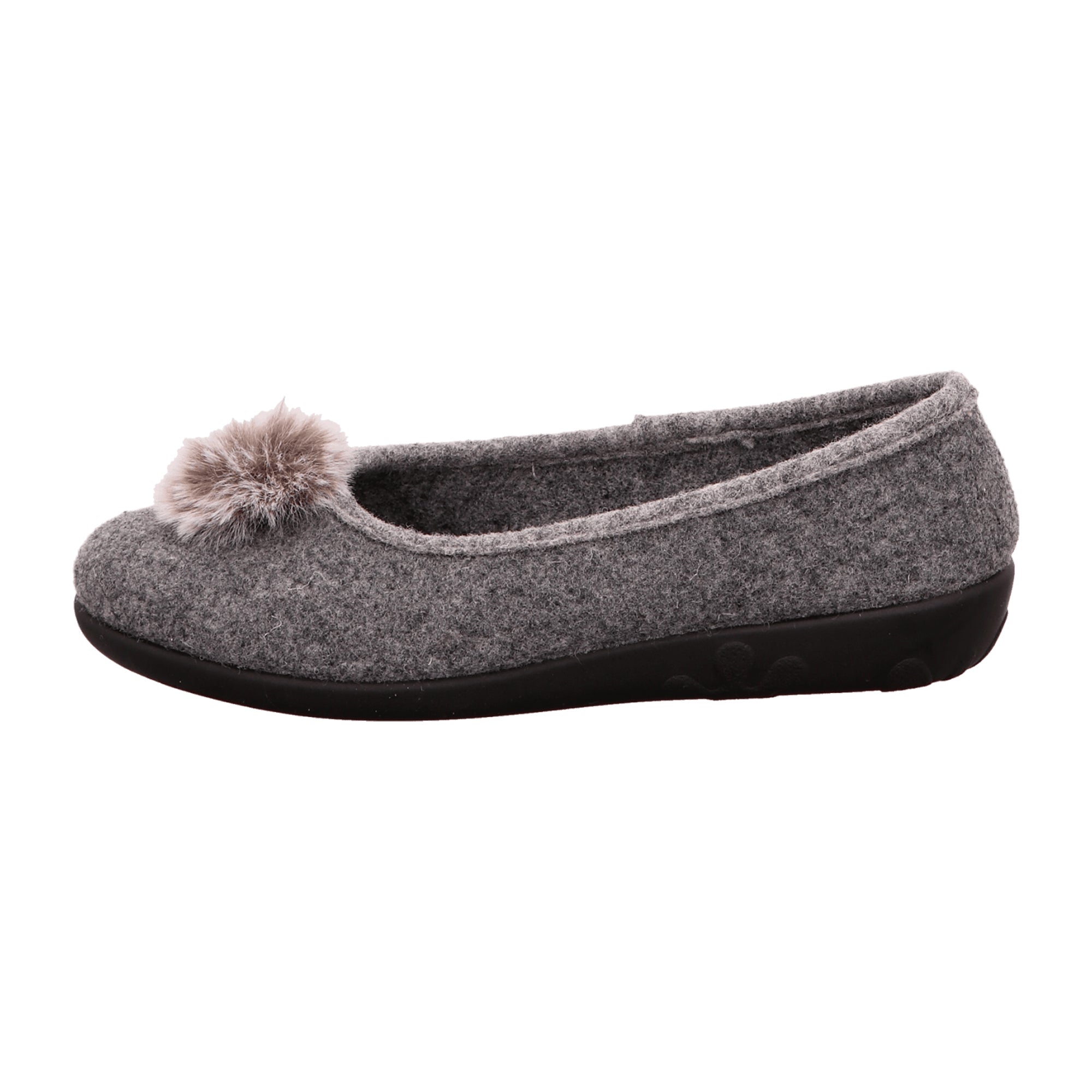 Rohde Ballerup Women's Grey Slip-On Shoes Warm Felt Lining Fall Winter