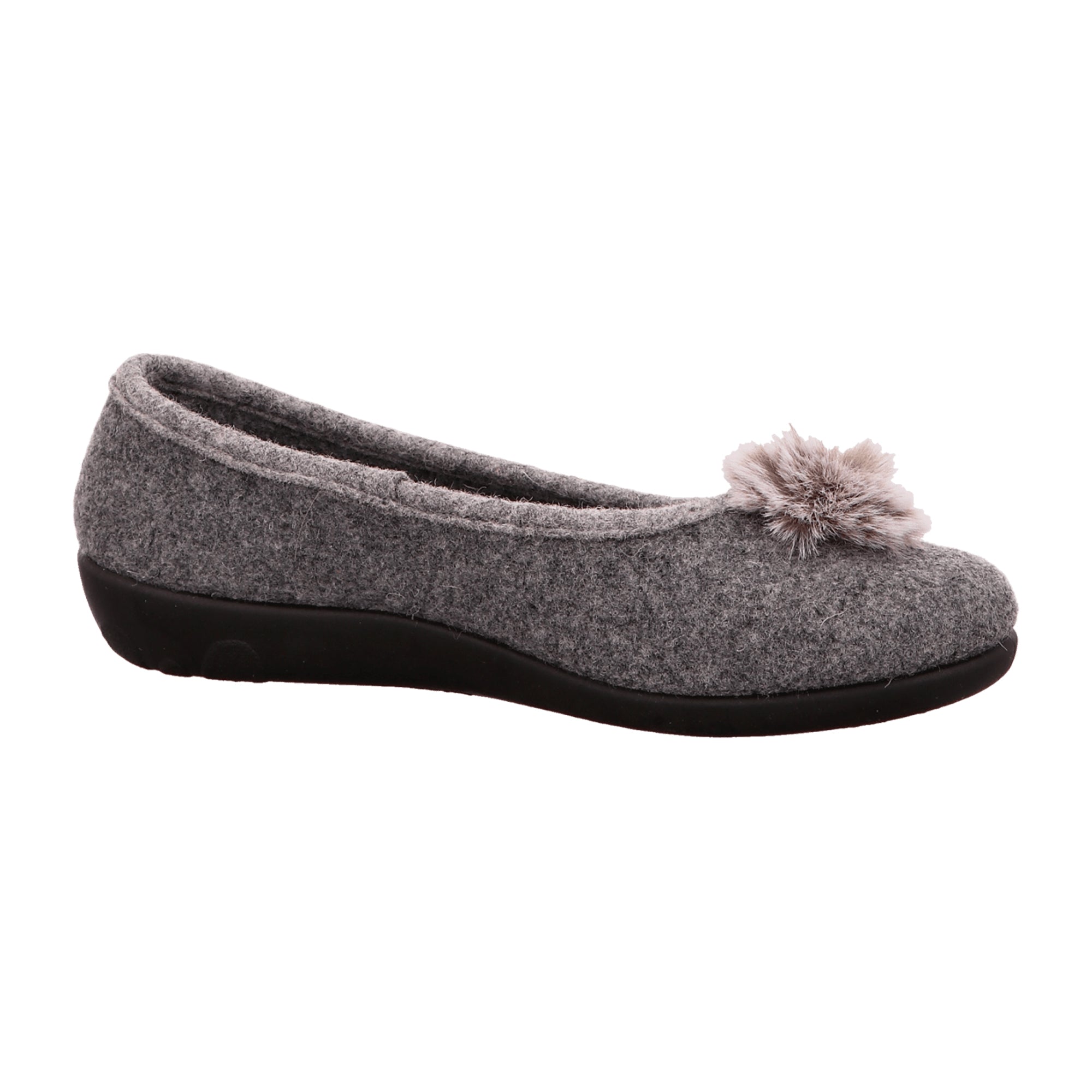 Rohde Ballerup Women's Grey Slip-On Shoes Warm Felt Lining Fall Winter