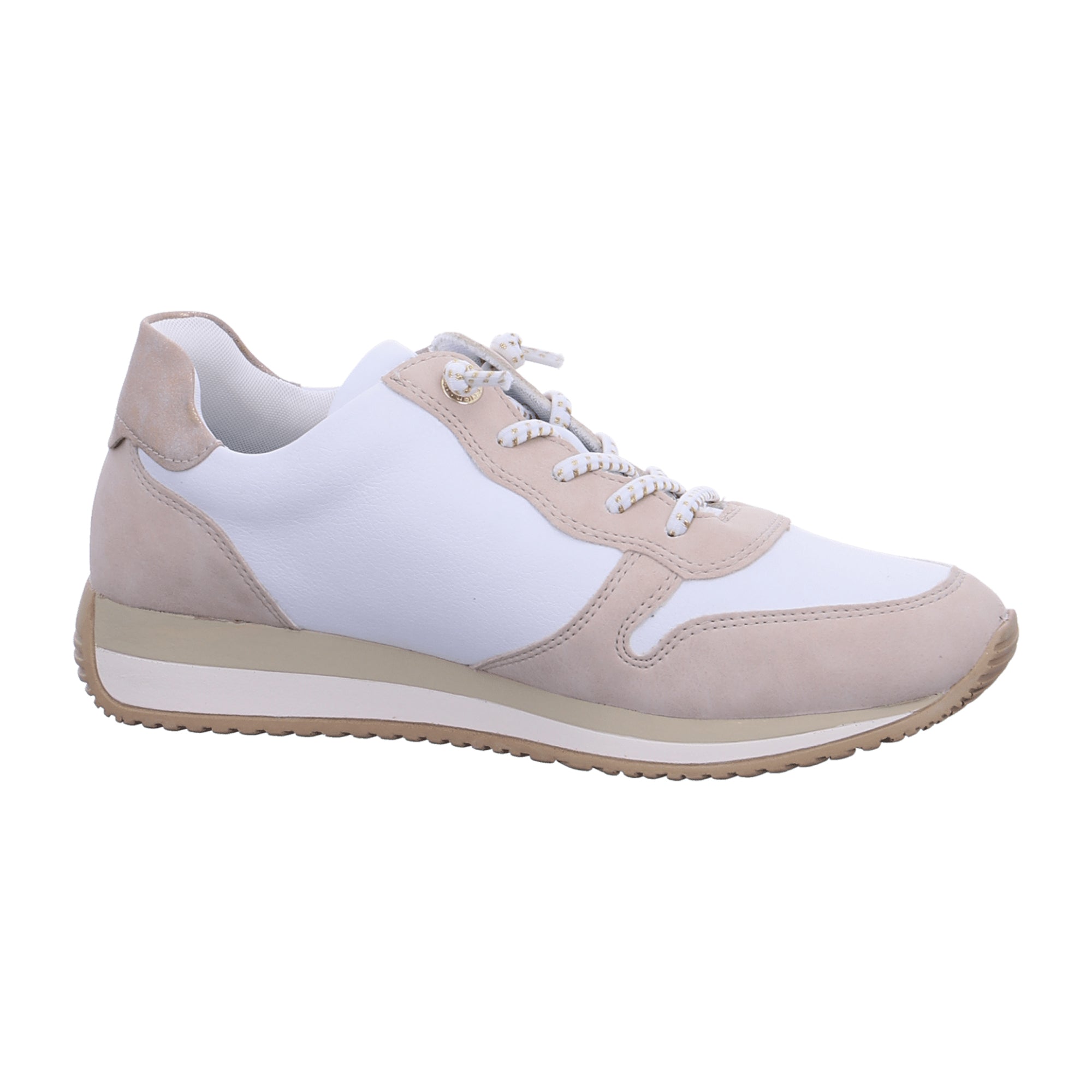 Remonte Rose Gold White Sneakers for Women with Comfort Technology