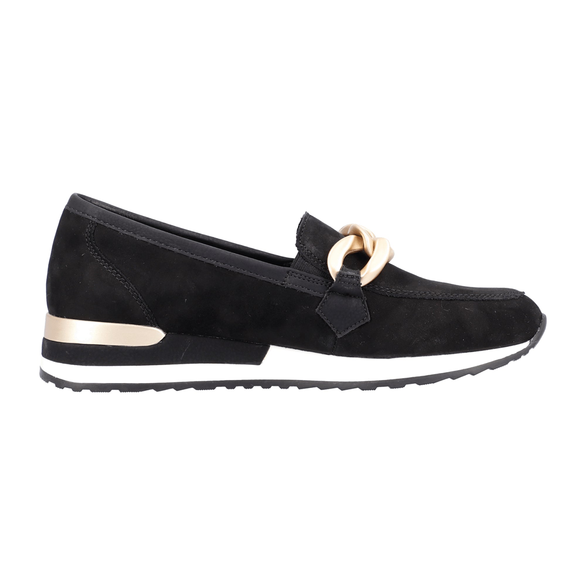 Remonte FS Women's Black Slip-On Loafers with Soft Insole and Grippy Sole