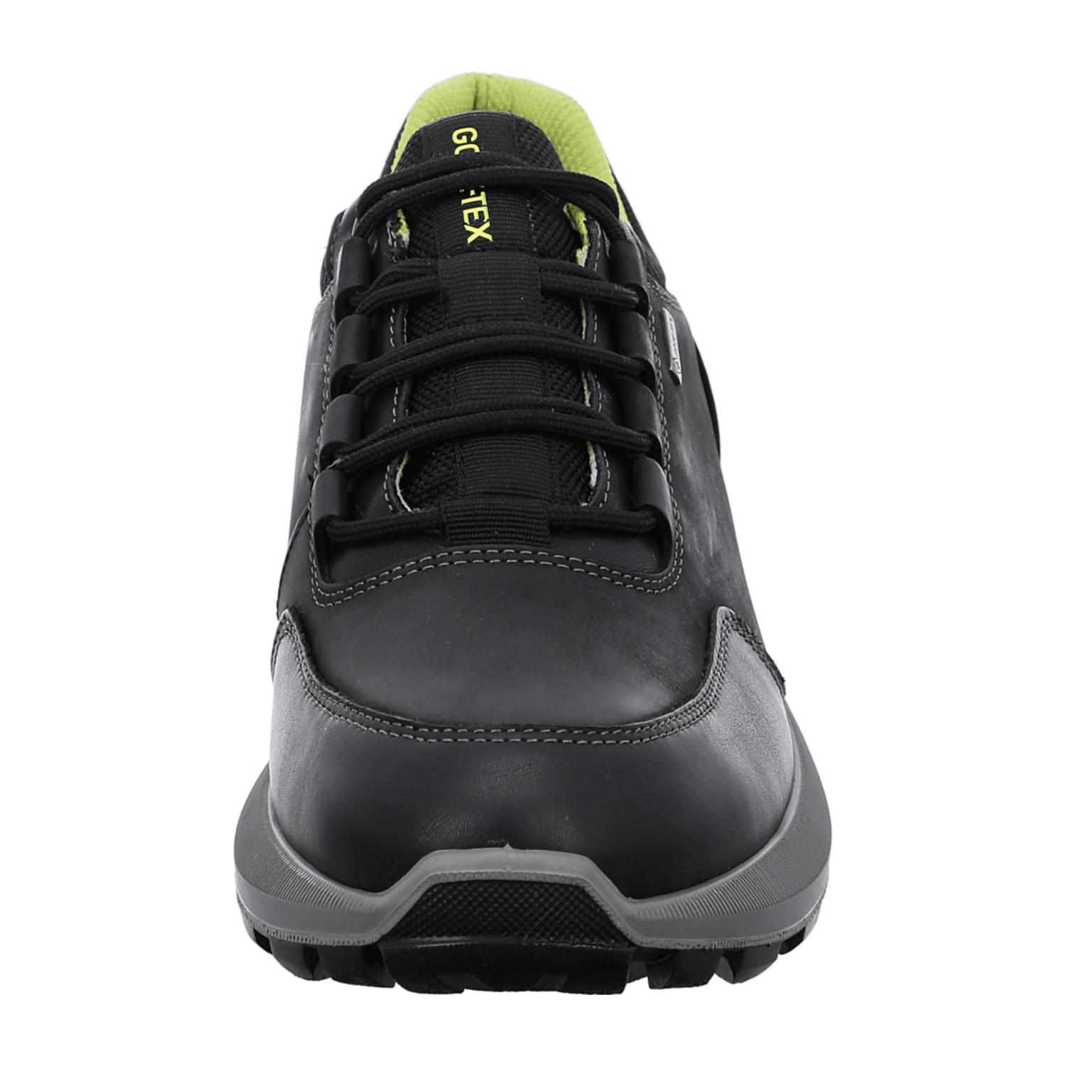 ARA Men's Leather Lace-Up Sneakers in Black with Round Toe