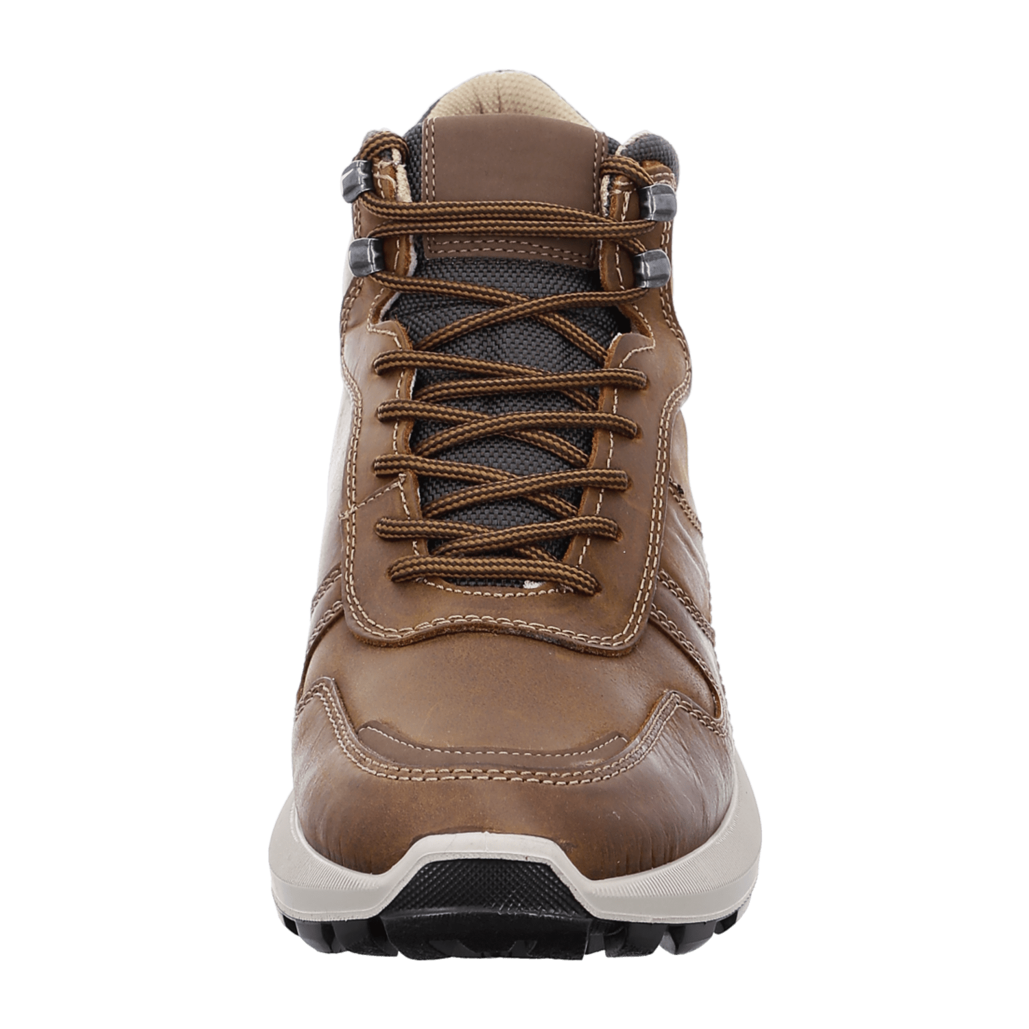 ARA MAURO Men's Brown Leather Derby Boots Lace-Up Ankle Boots