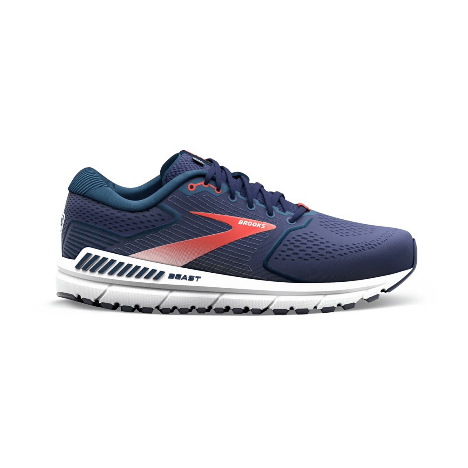 Brooks Beast 20 Men's Running Shoes Blue Lace-Up Cotton Textile Lining Rubber Sole
