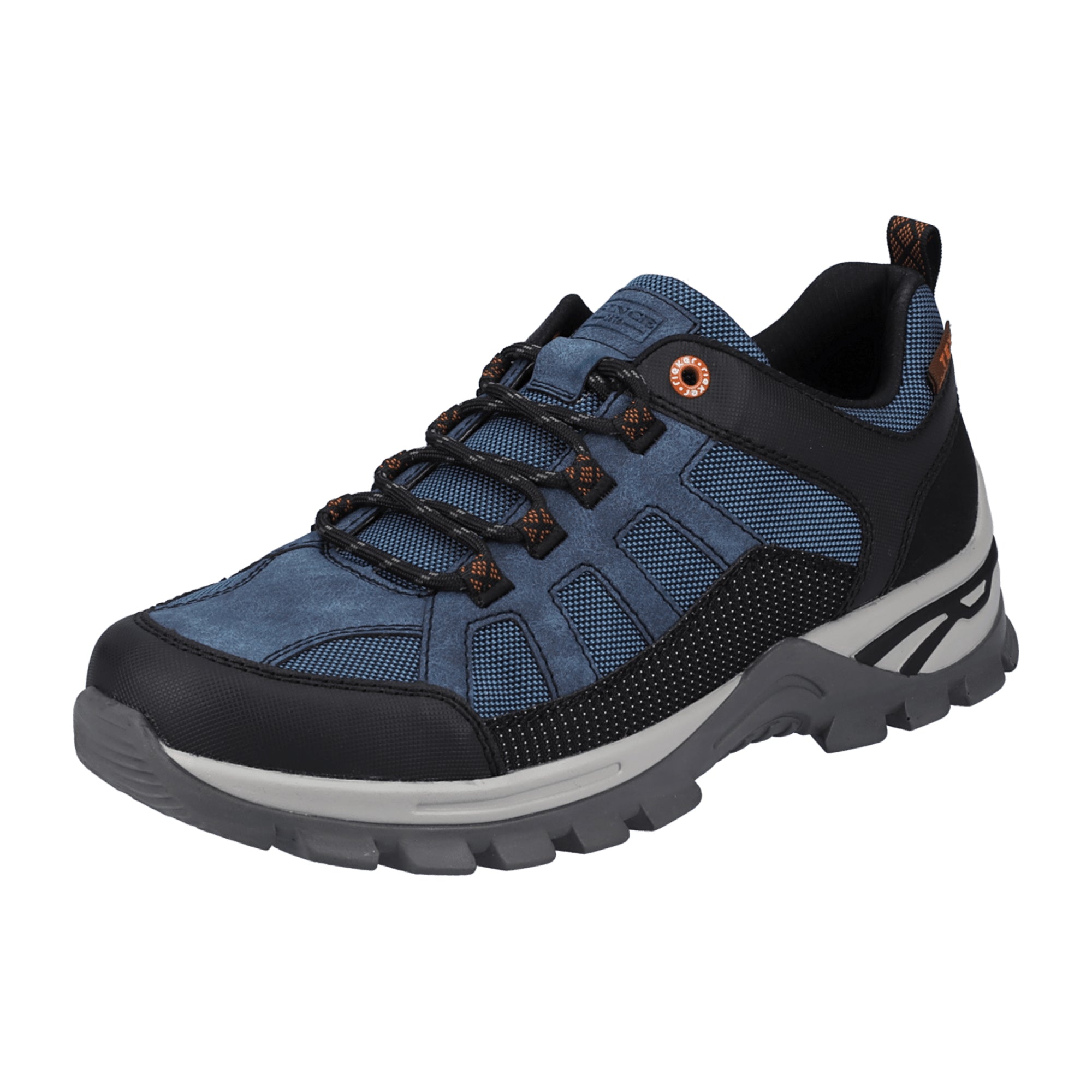 Rieker Men's Blue Casual Lace-Up Shoes with Removable Insole and Comfort Fit