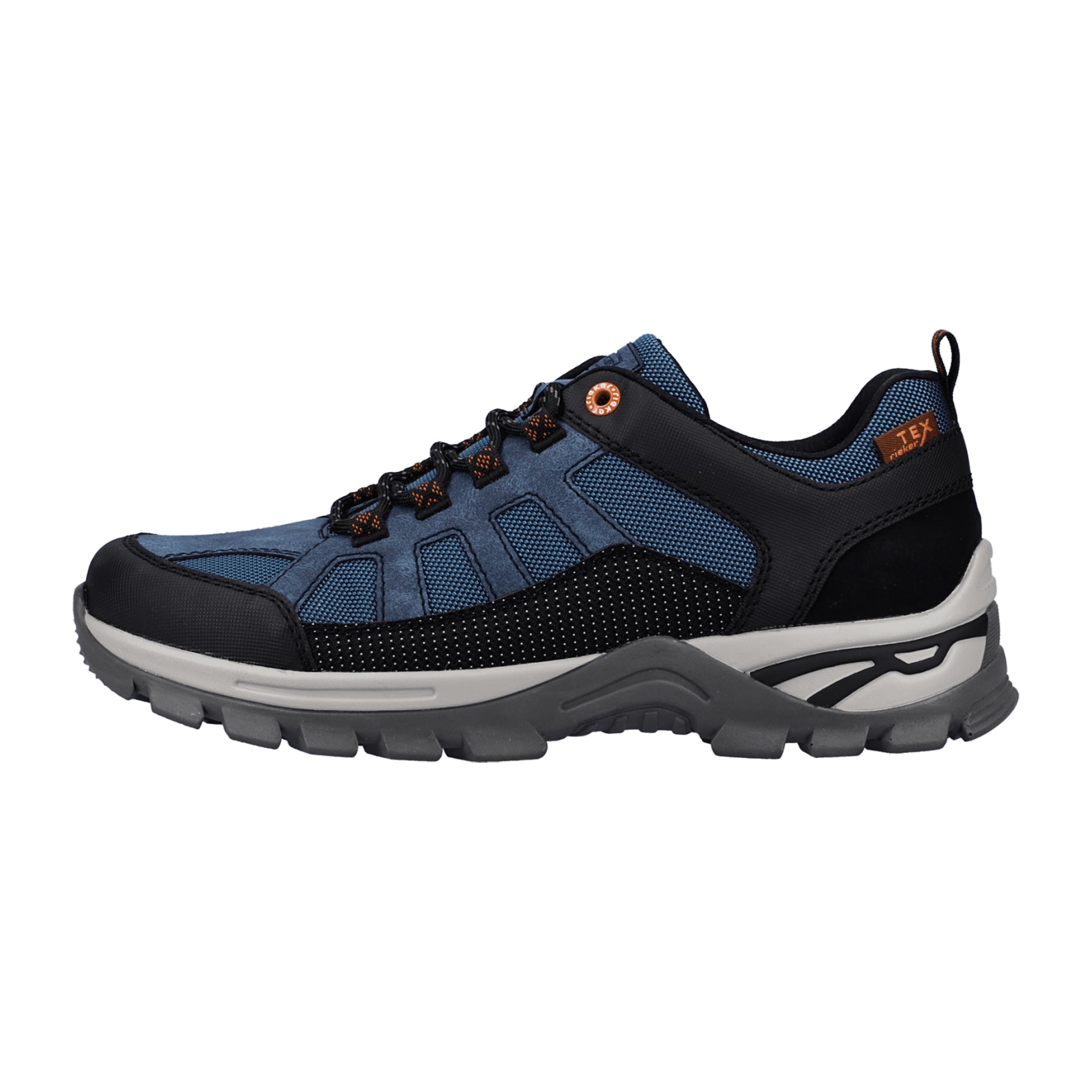 Rieker Men's Blue Casual Lace-Up Shoes with Removable Insole and Comfort Fit