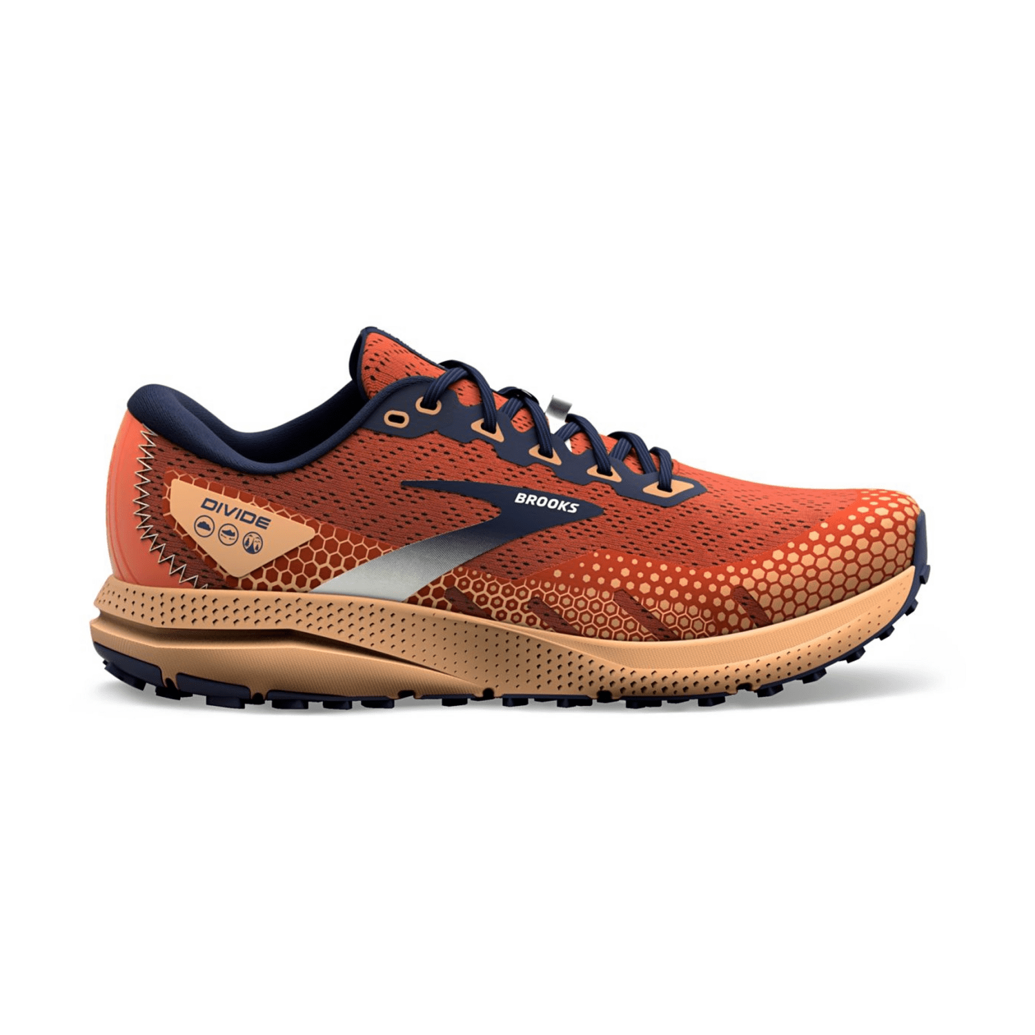 Brooks Divide 3 Men's Trail Running Shoes Mesh Rooibos Biscuit Peacoat