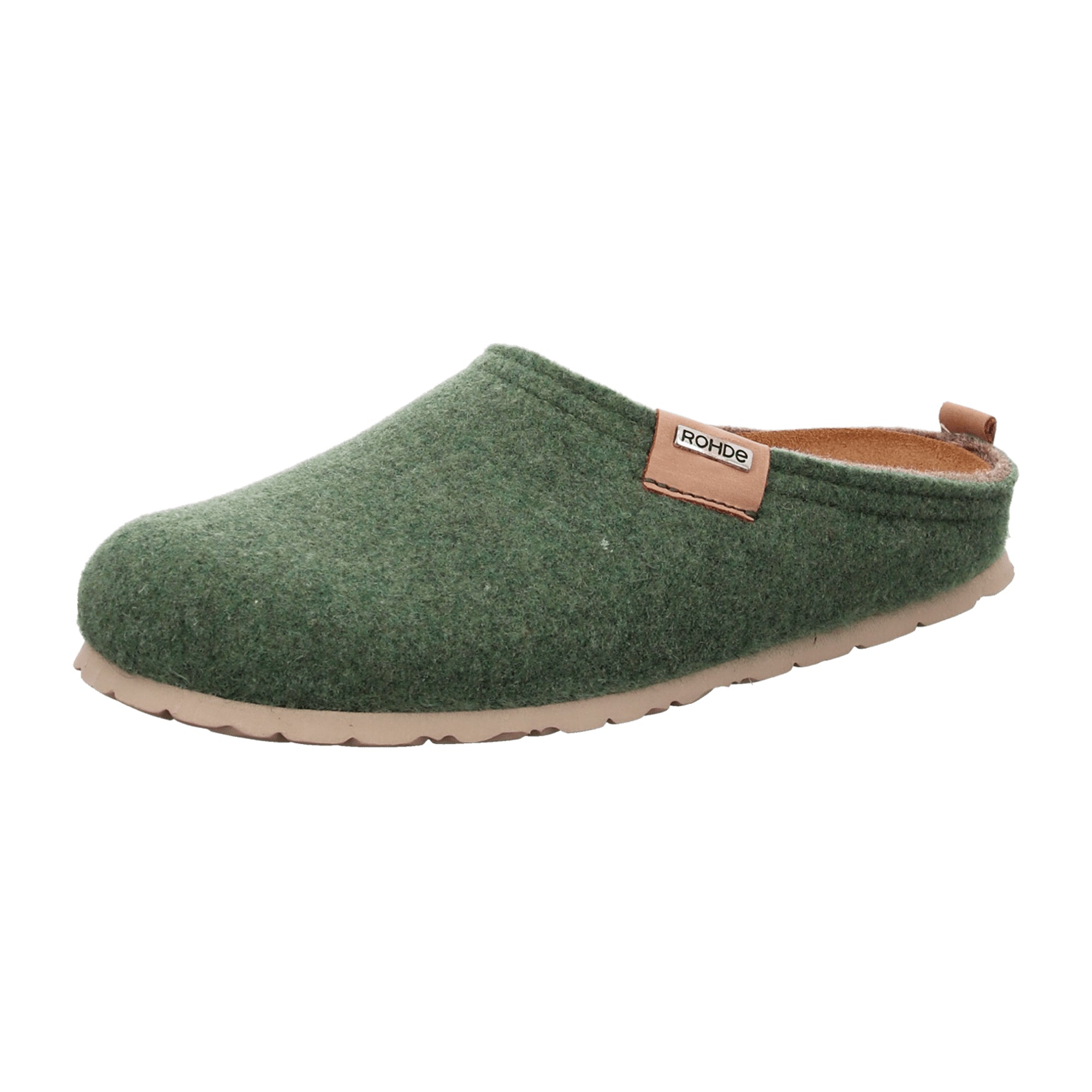 Rohde Green Women's House Slippers for Fall Winter with Rubber Sole