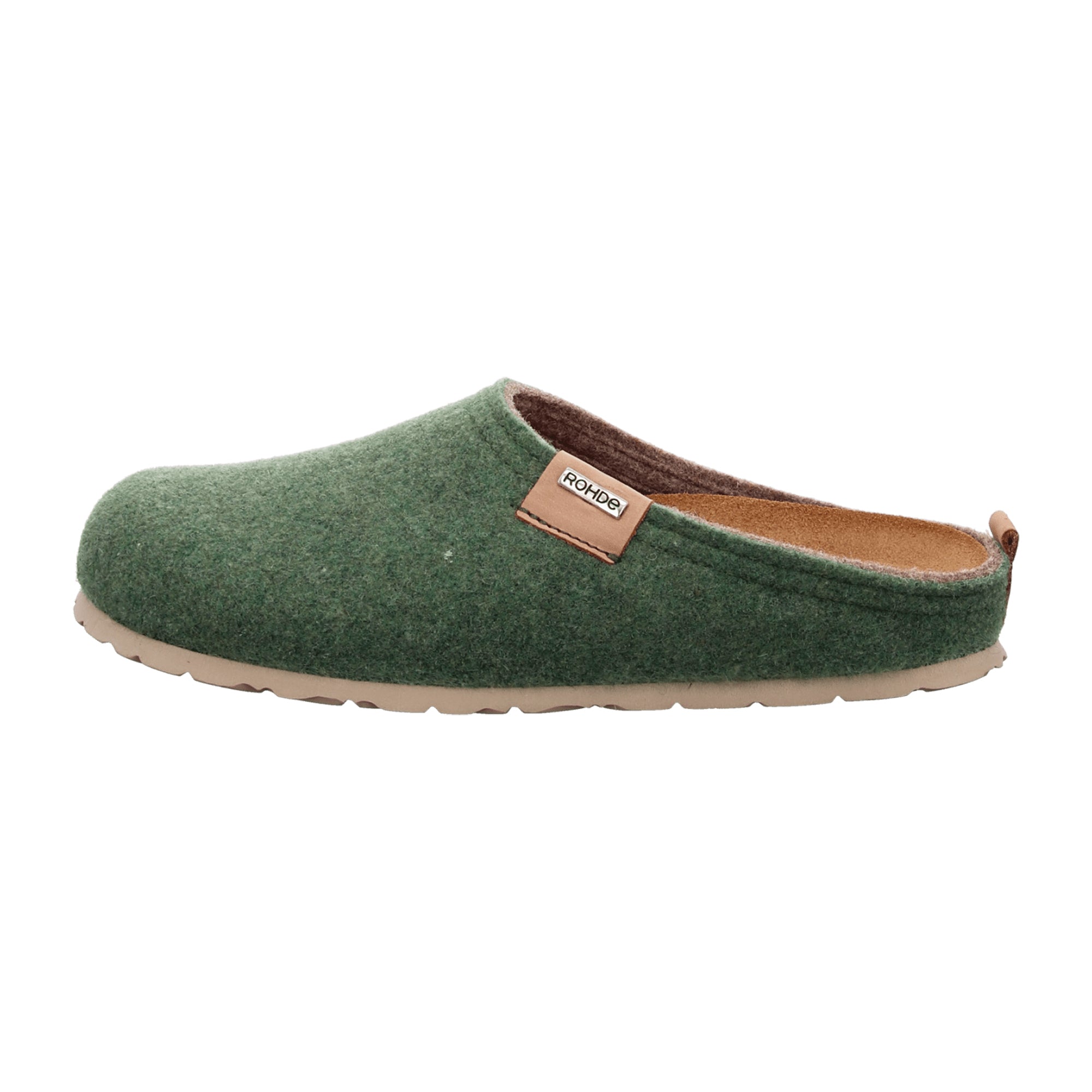 Rohde Green Women's House Slippers for Fall Winter with Rubber Sole