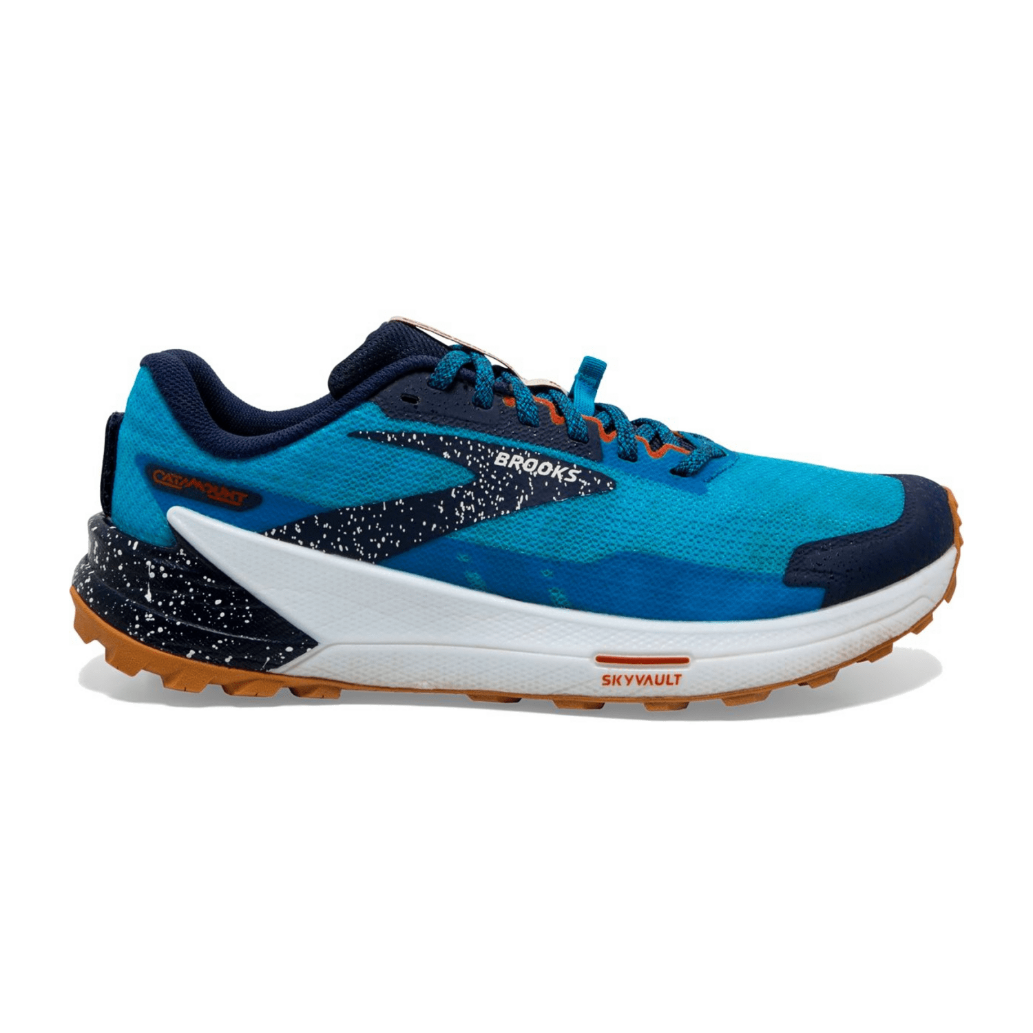 Brooks Men's Catamount 2 Trail Running Shoes in Blue, 100% Polyester Upper with Rubber Outsole