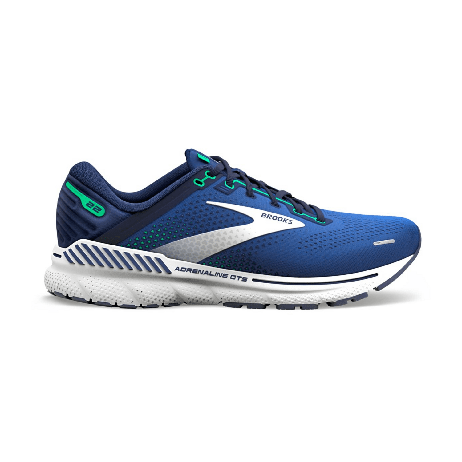 Brooks Men's Adrenaline GTS 22 Running Shoes Lace-Up Surf The Wed Blue Irish Green