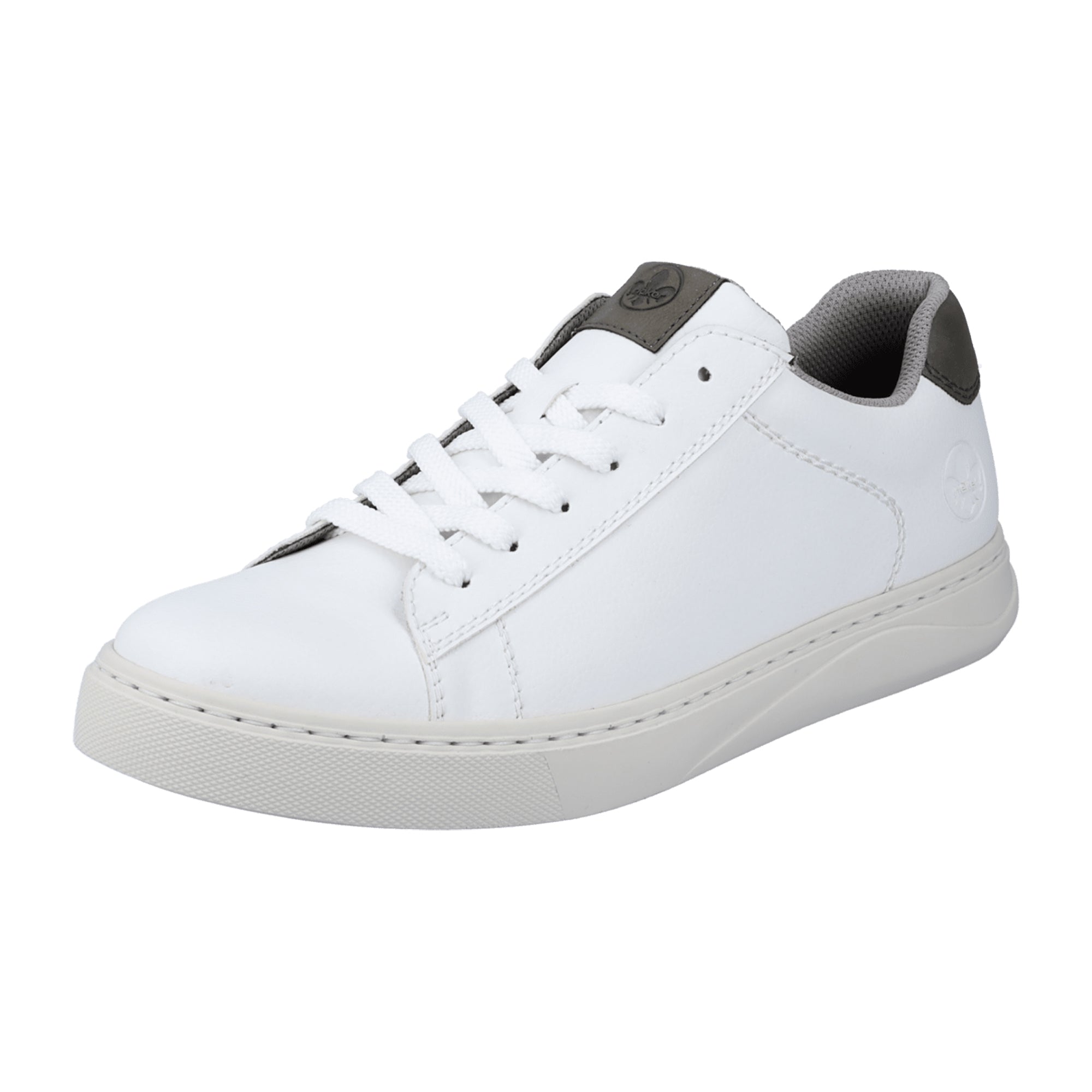 Rieker Men's White Low Top Sneakers with Comfort Sole and Classic Design