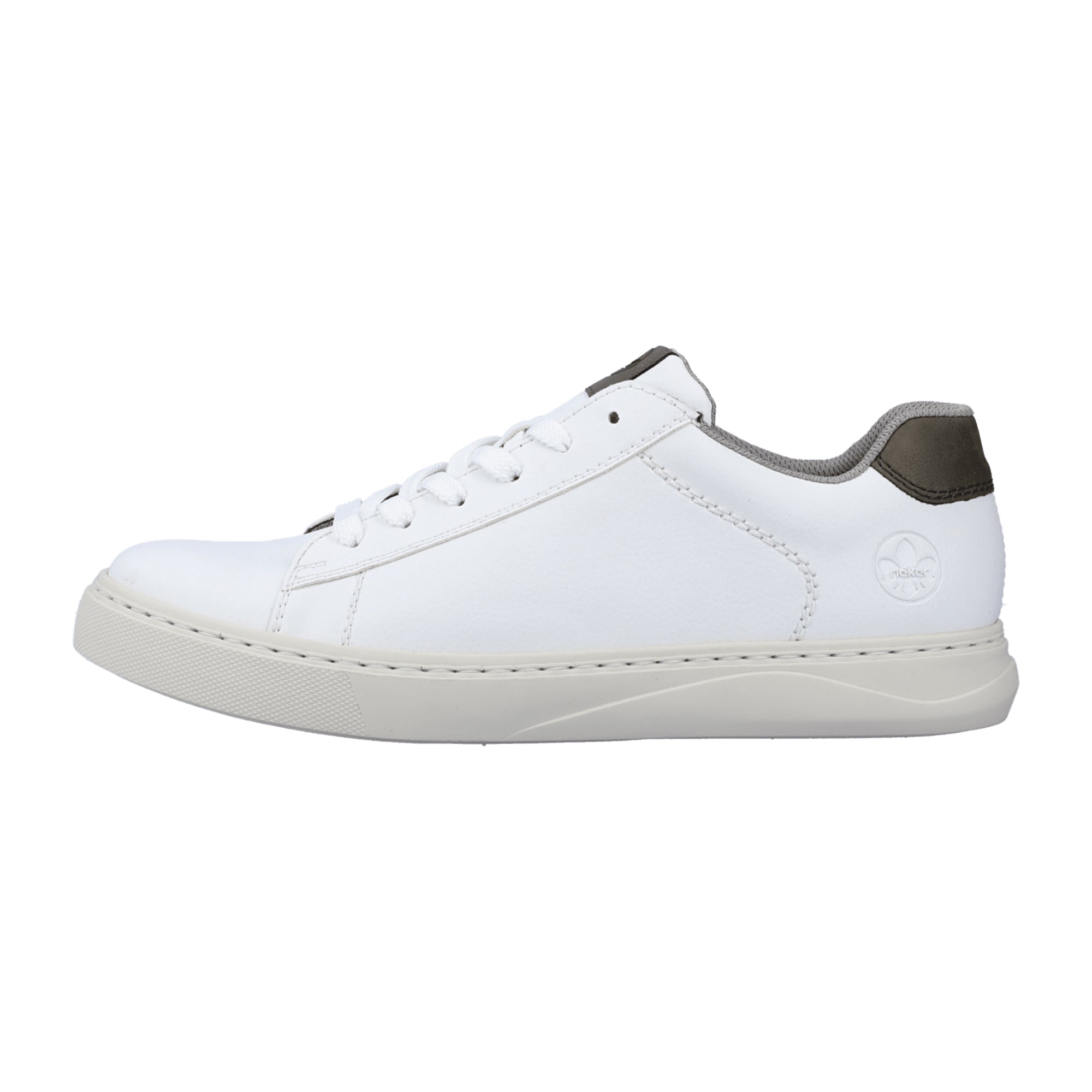 Rieker Men's White Low Top Sneakers with Comfort Sole and Classic Design