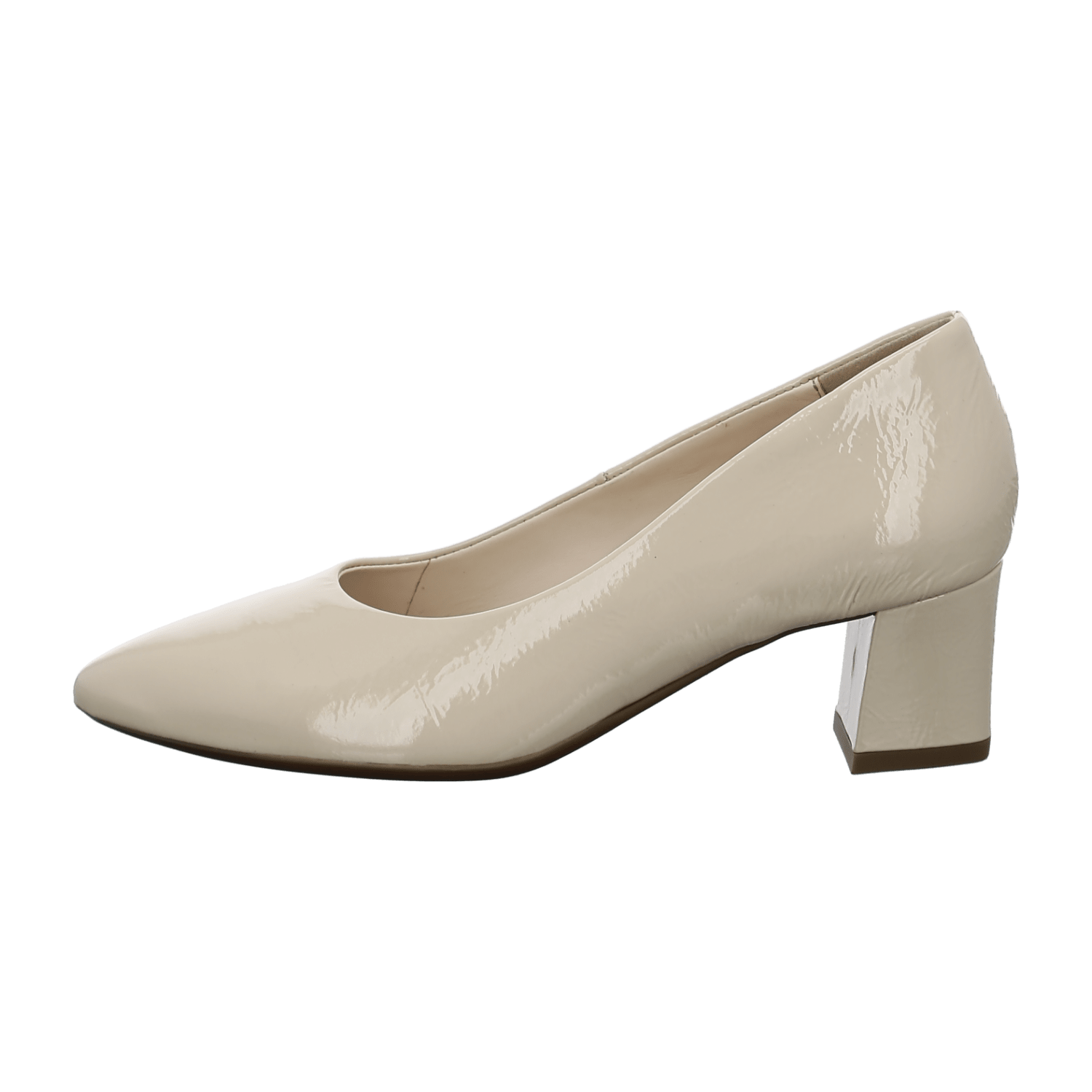 ARA LONDON Women's Leather Ballet Flats, Pull-On Round Toe Beige
