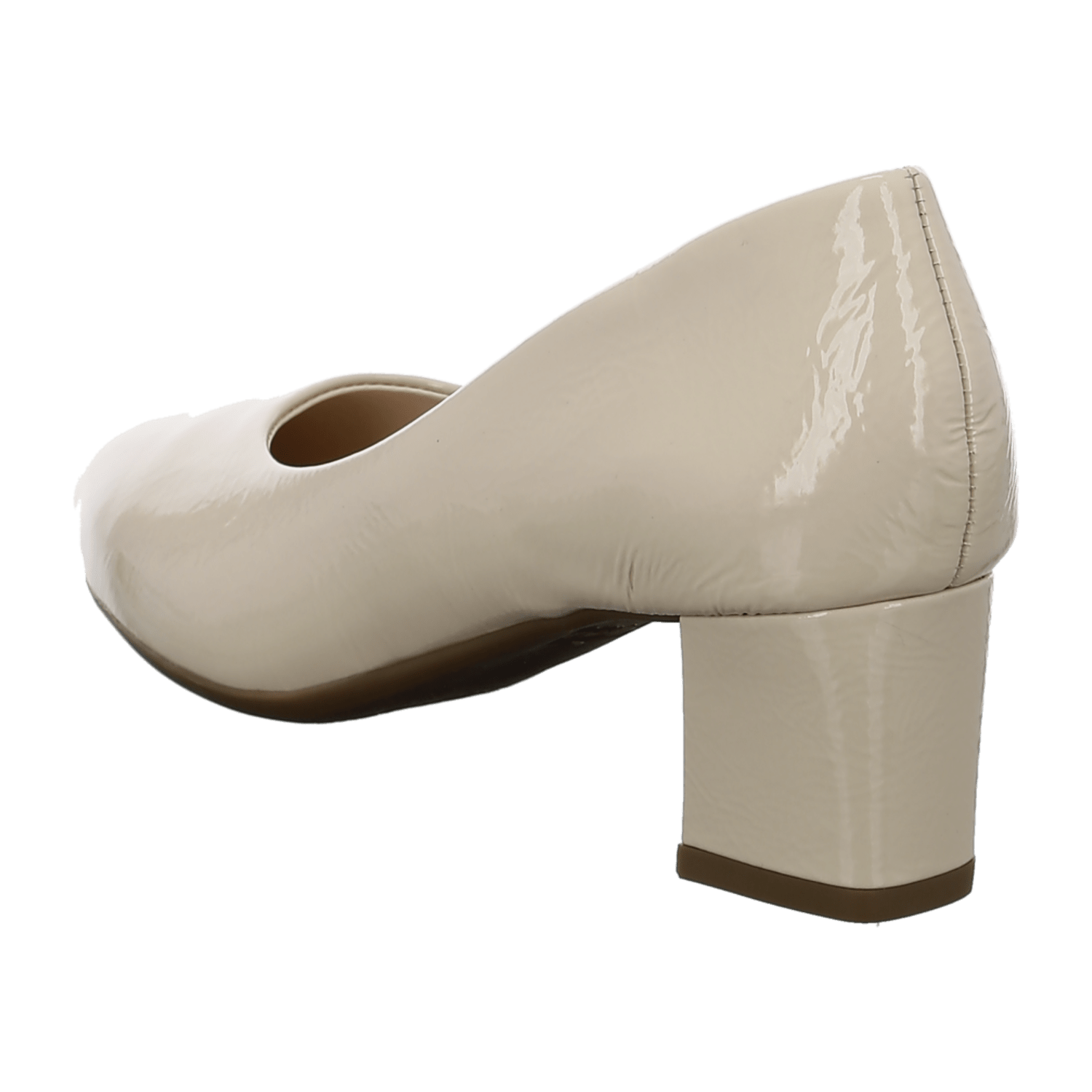 ARA LONDON Women's Leather Ballet Flats, Pull-On Round Toe Beige