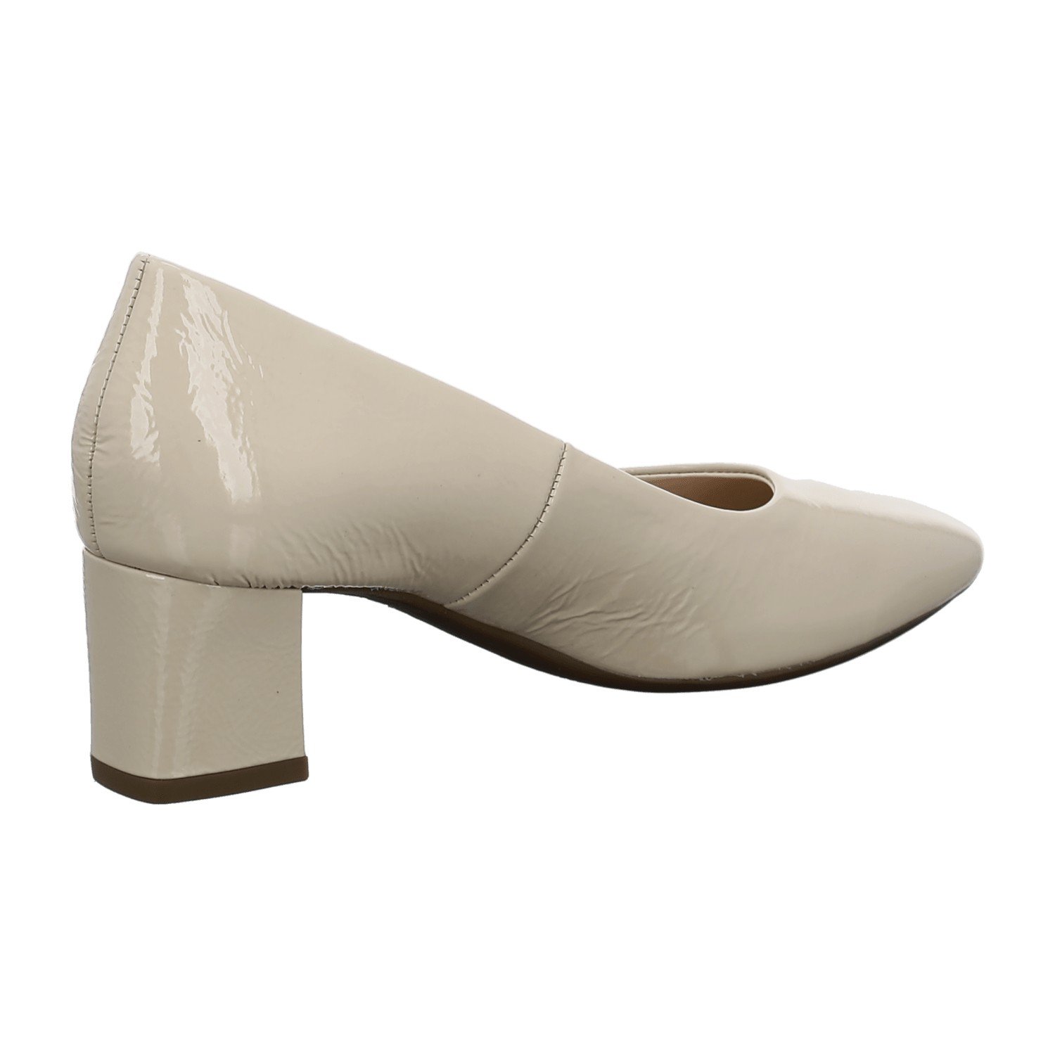 ARA LONDON Women's Leather Ballet Flats, Pull-On Round Toe Beige