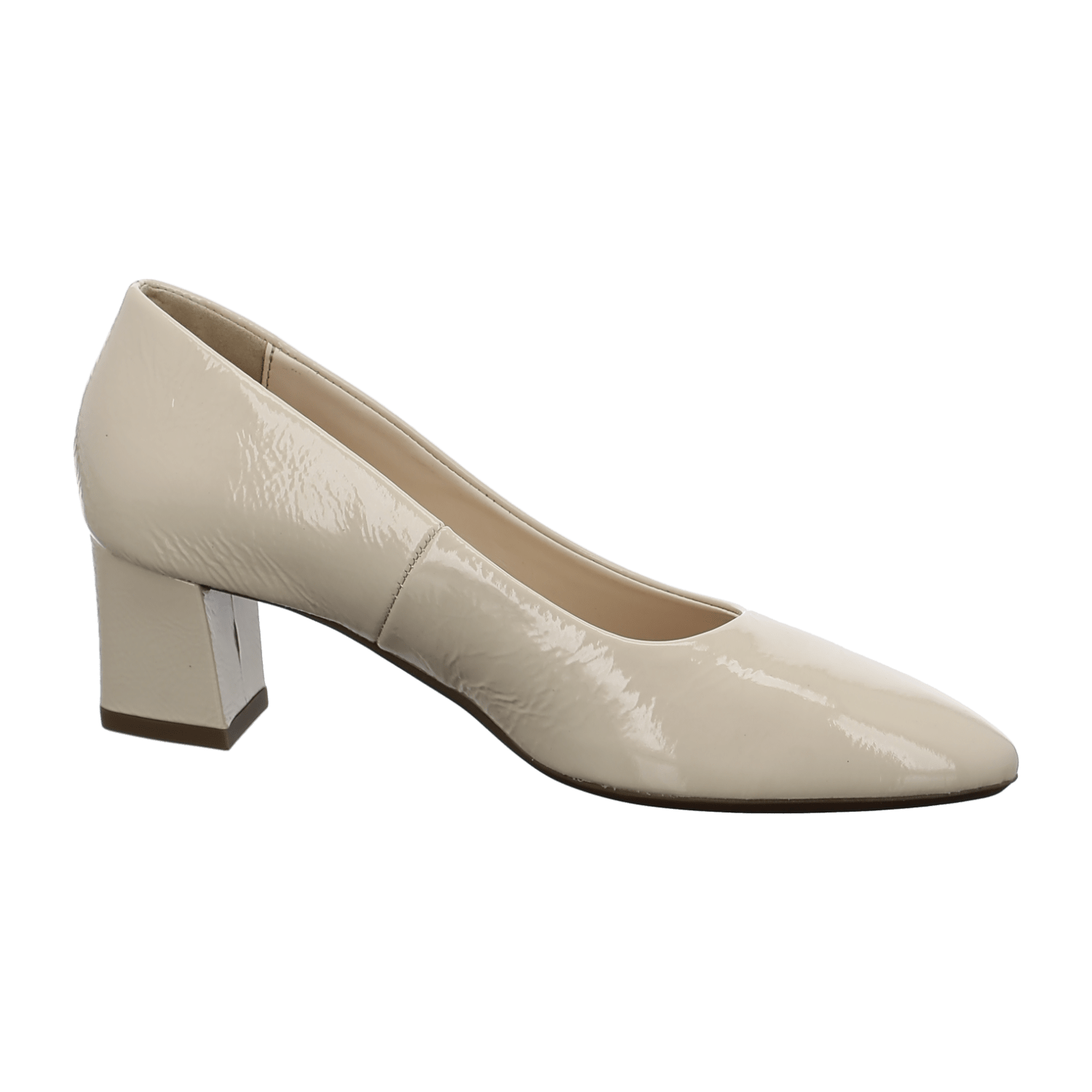 ARA LONDON Women's Leather Ballet Flats, Pull-On Round Toe Beige