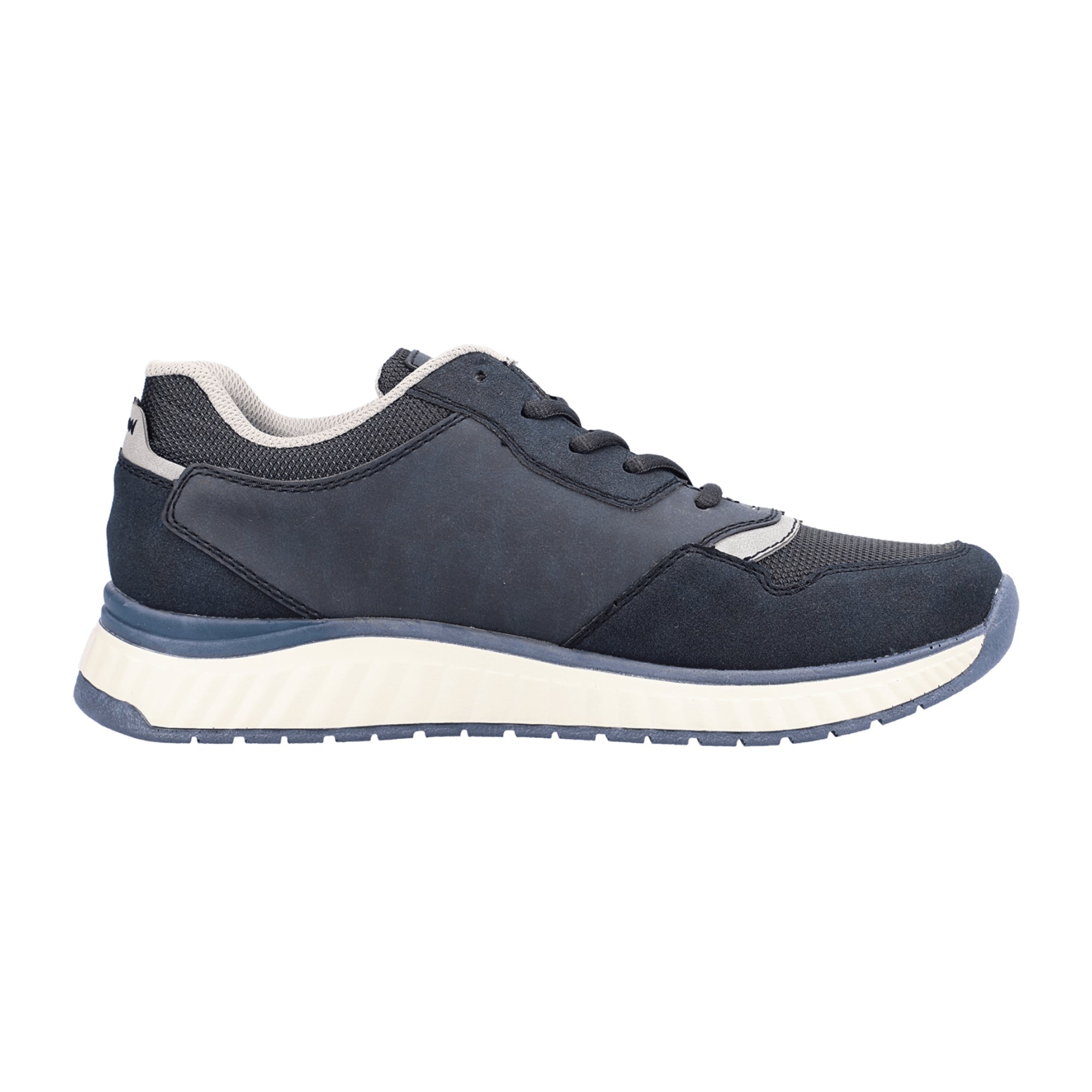 Rieker Men's Blue Low Top Sneakers with Cushioned Removable Insole
