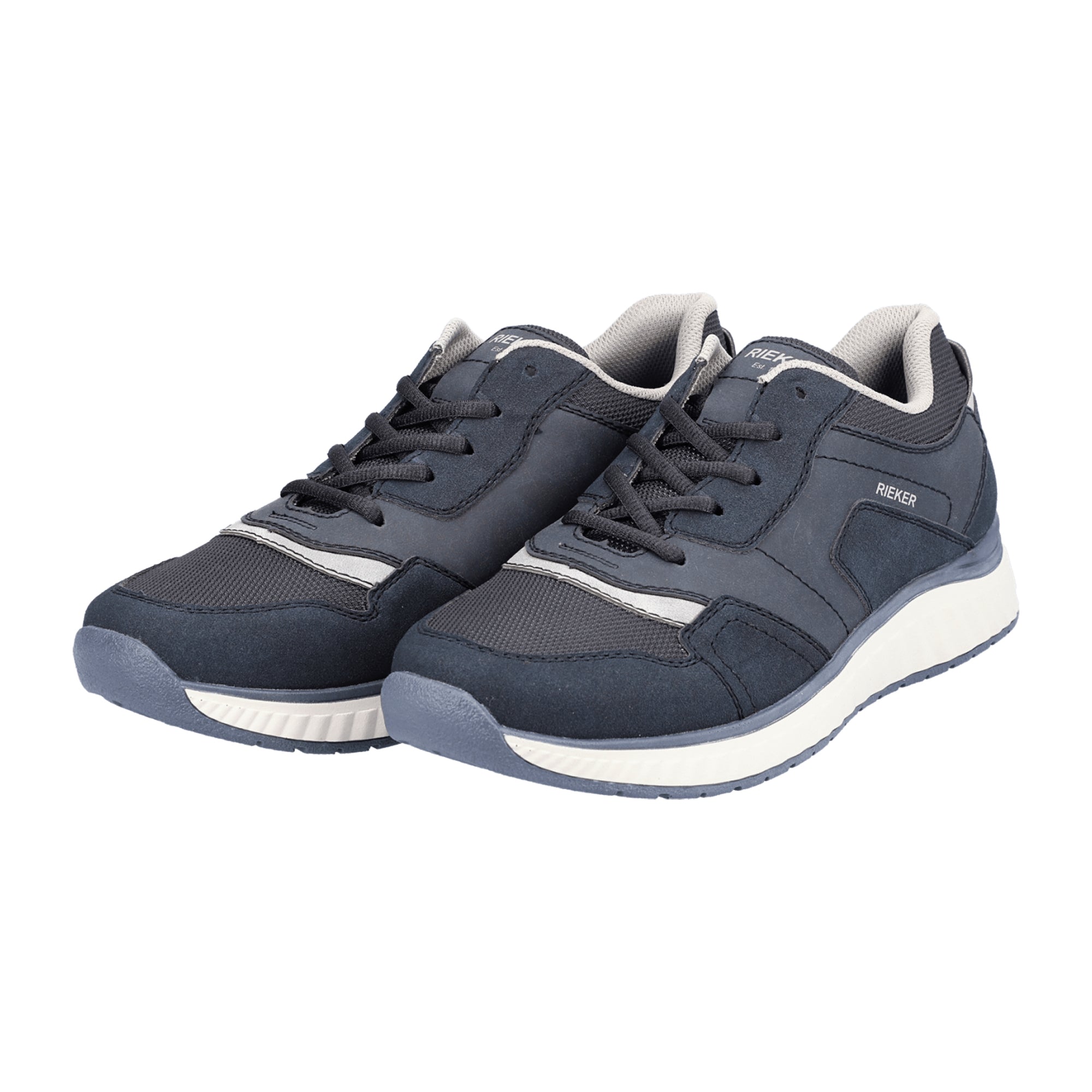 Rieker Men's Blue Low Top Sneakers with Cushioned Removable Insole